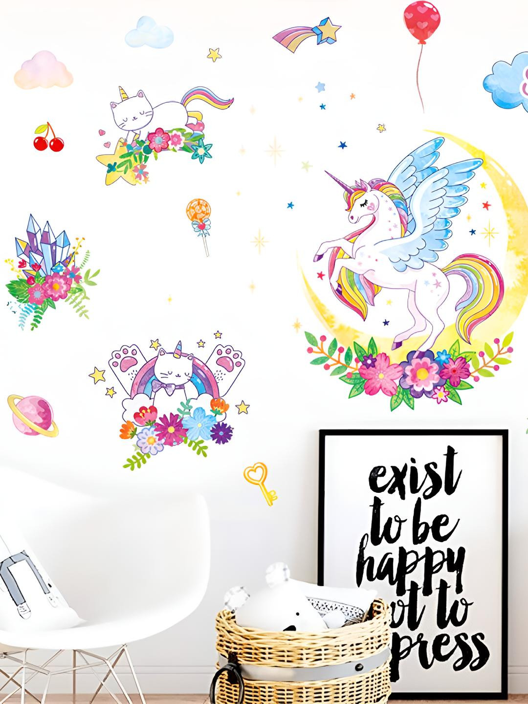 INDIAN ROYALS White & Yellow Printed Waterproof Heat Resistant Self Adhesive Wall Sticker