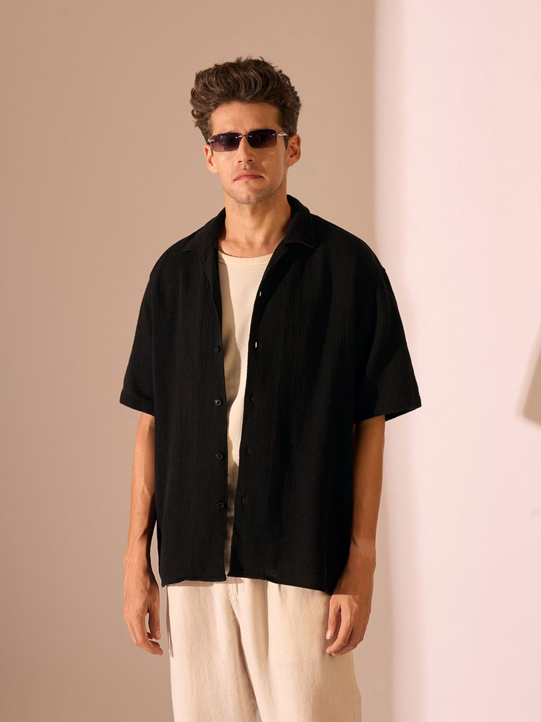 SELECTED Slhregular Sal Men Self Design Regular Fit Shirt