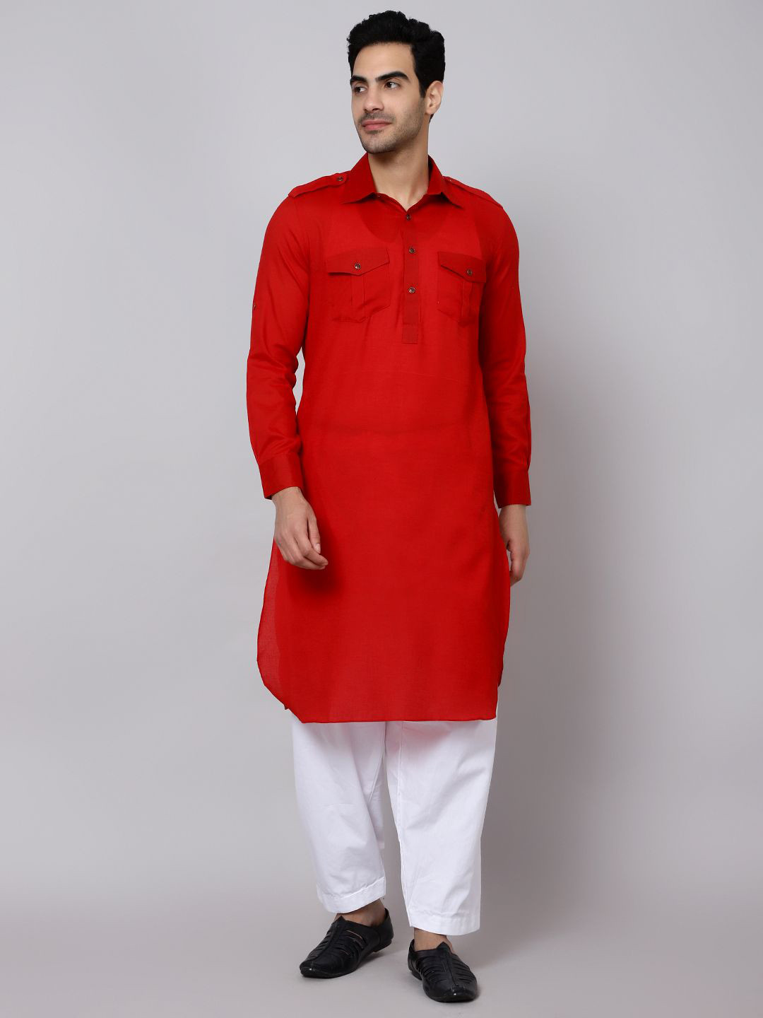 Sultan The King Of Kurta Men Thread Work Pathani Kurtas