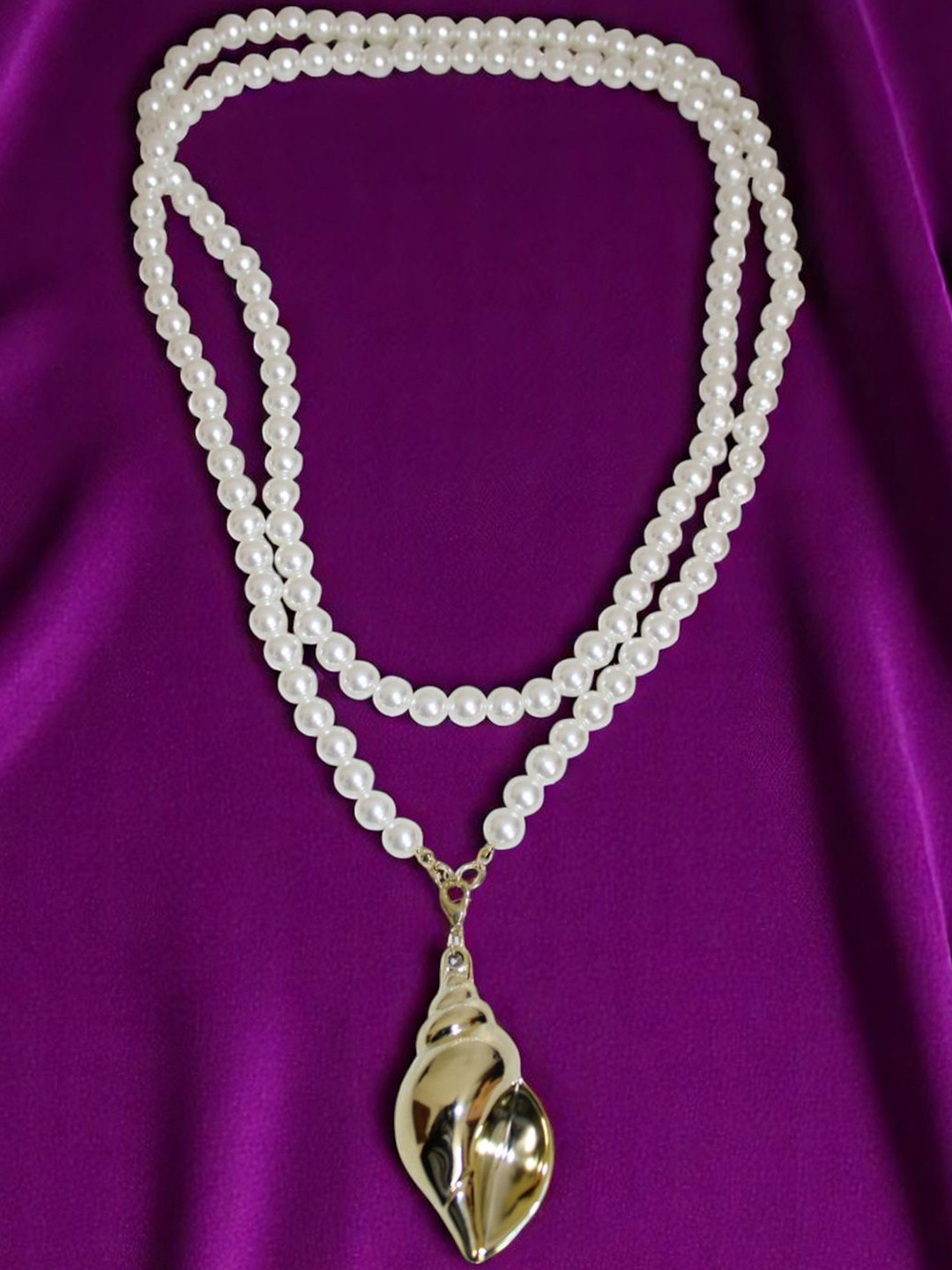 Jolly Faces Stainless Steel Pearls Beaded Necklace