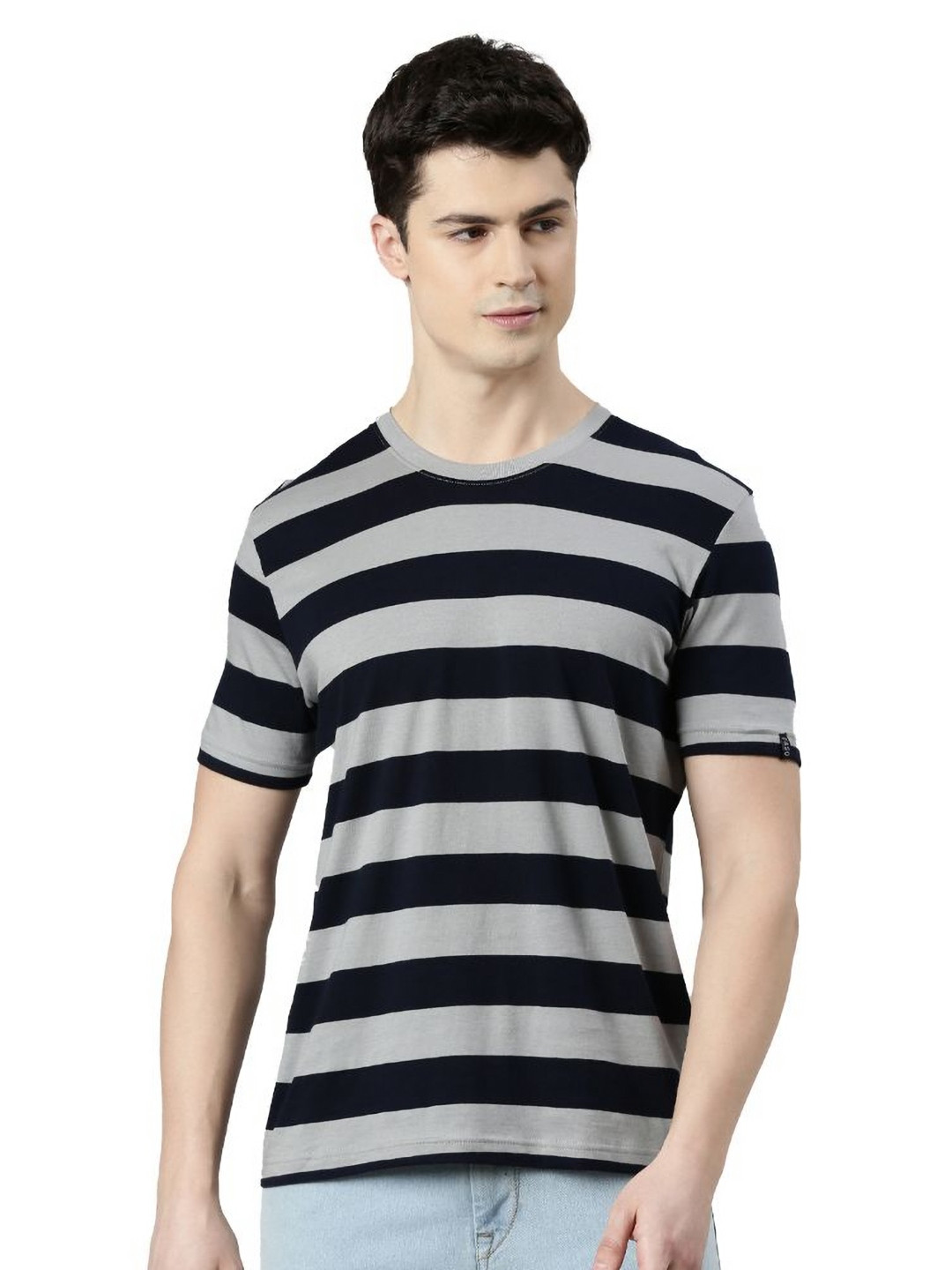 FASO Men Striped Pockets T-shirt