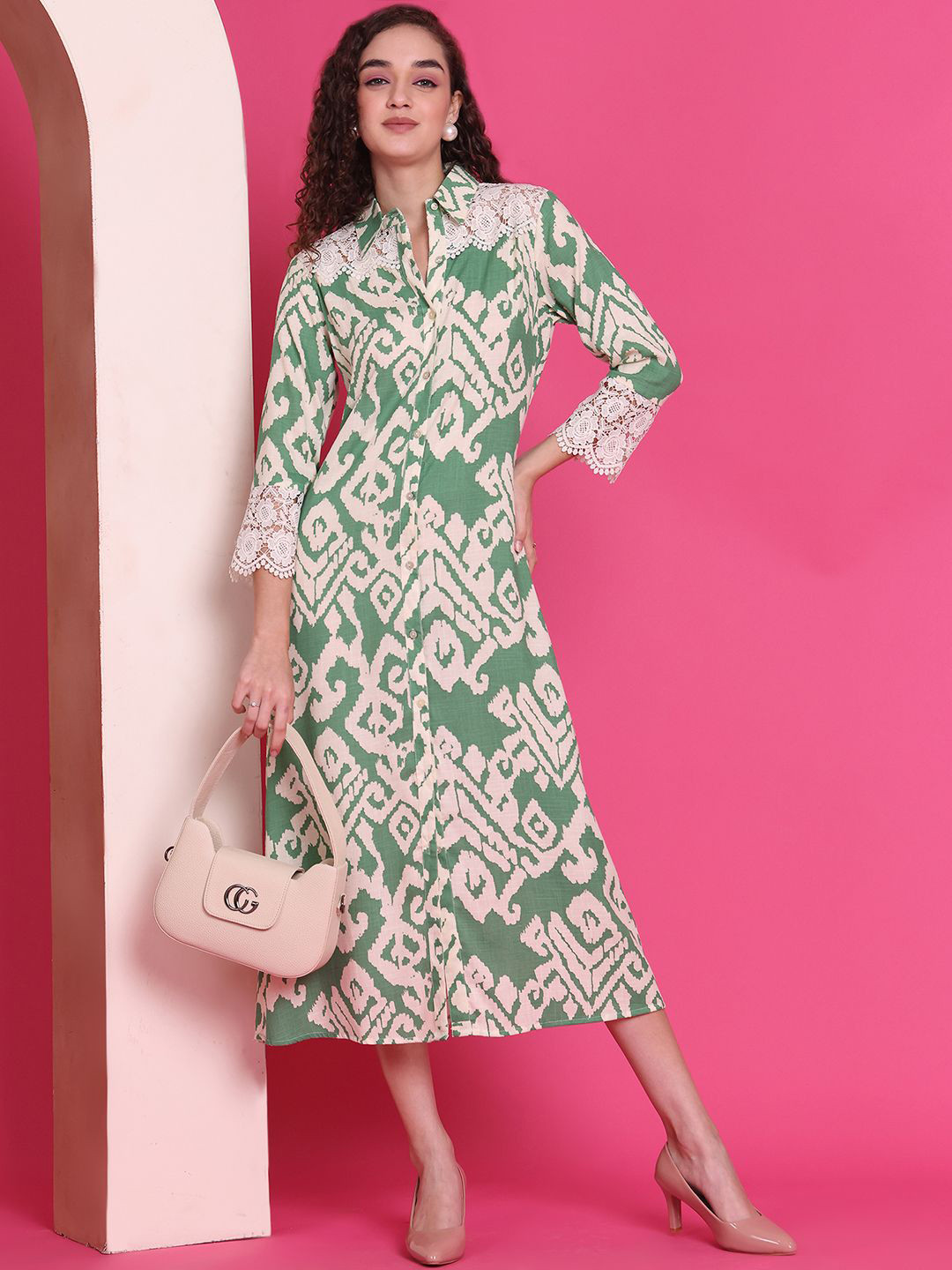 Get Glamr Floral Print A-Line Midi Dress