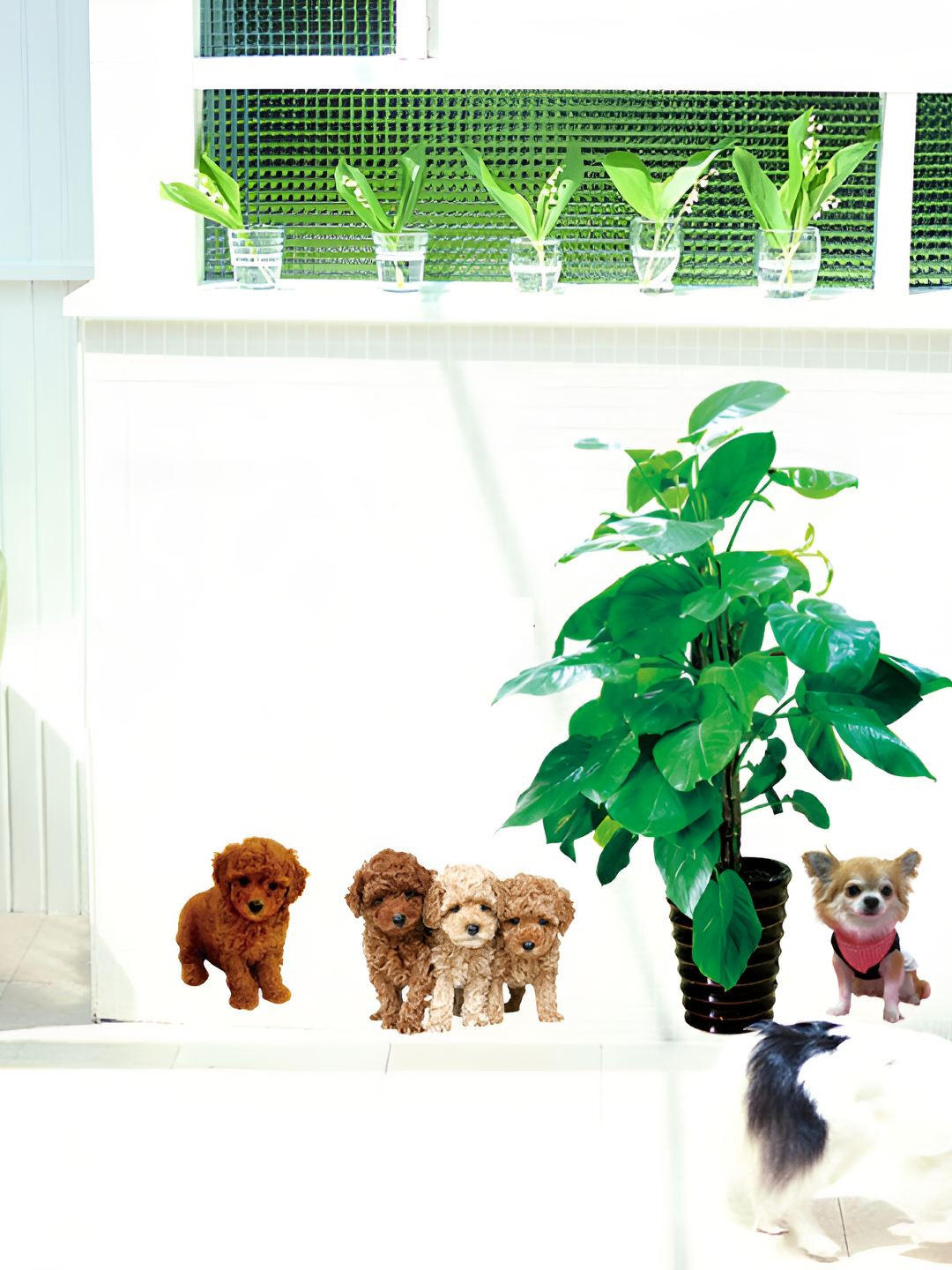 INDIAN ROYALS Brown & Green Animal Printed Self-Adhesive & Durable Wall Sticker