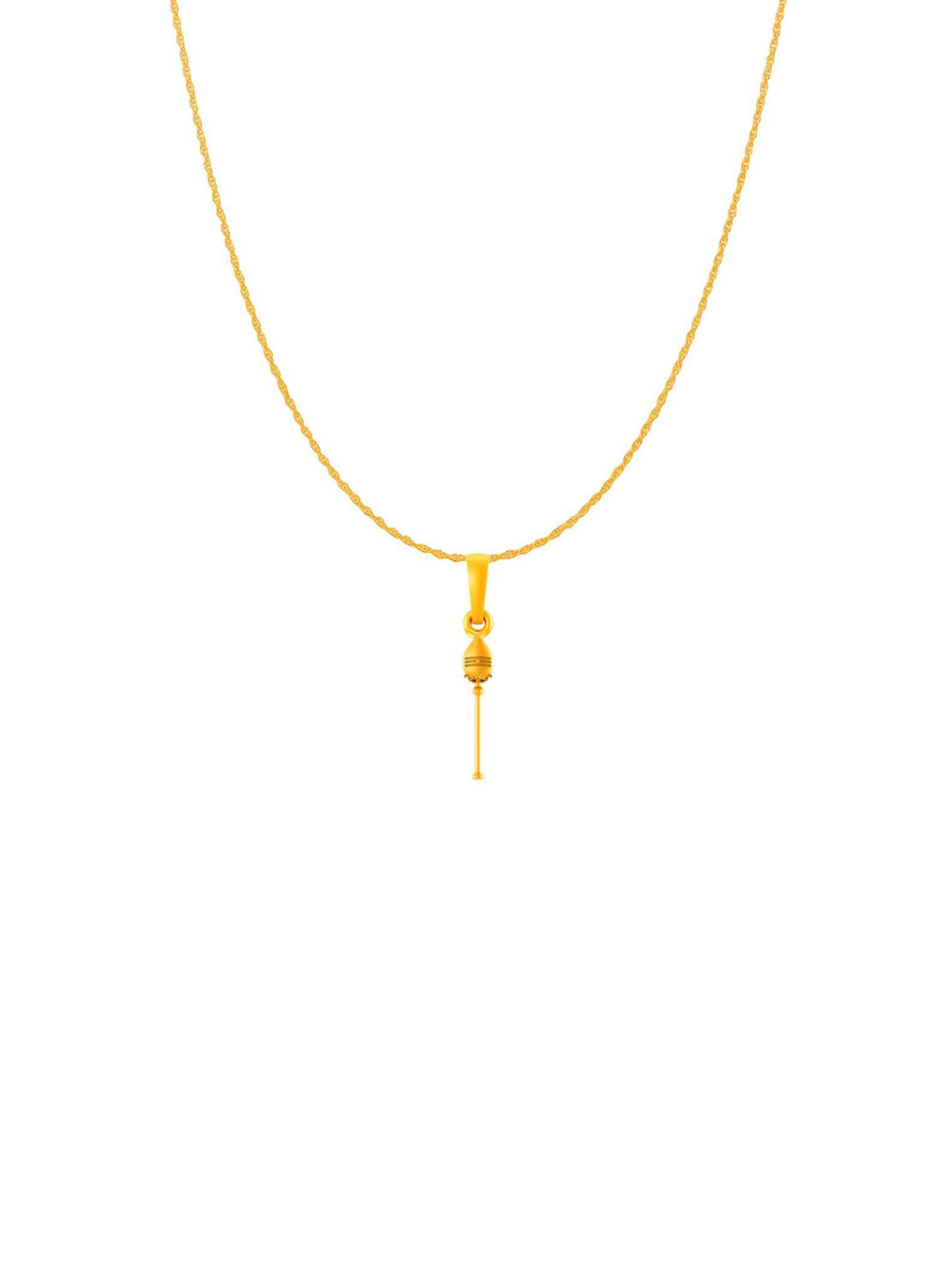 Metronaut 92.5 Sterling Silver 22KT Gold-Plated Vel Pandel Pendant with Rope Chain