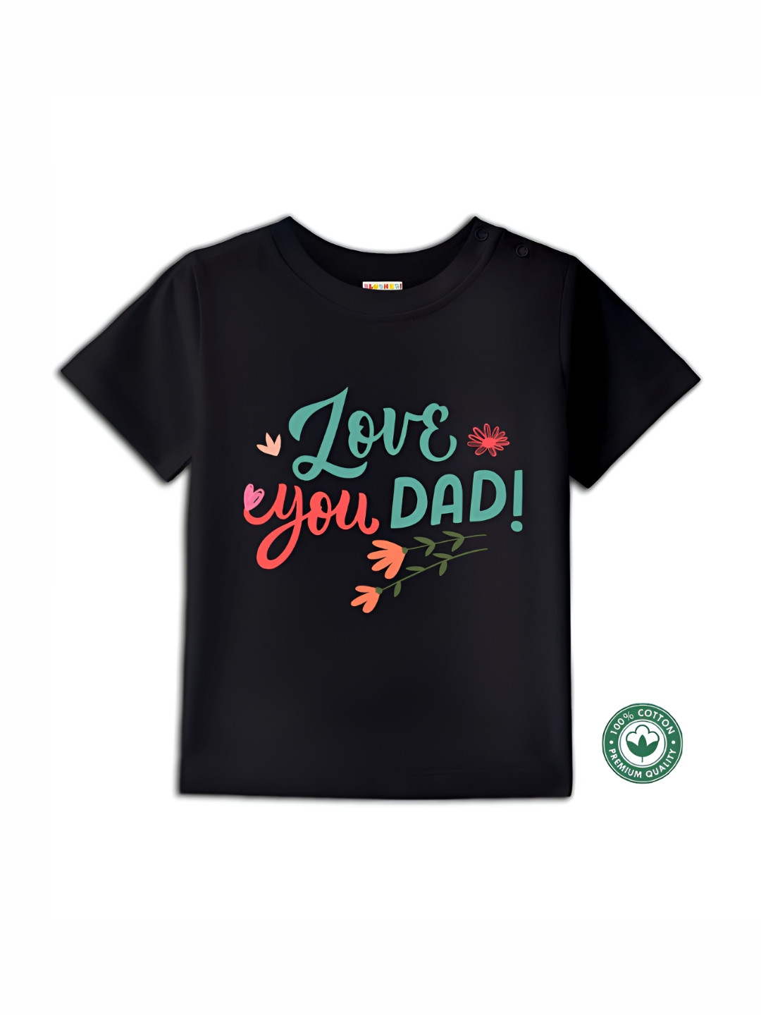 BLUSHES Kids Father's Day Theme Typography Printed Regular Fit Cotton T-shirt