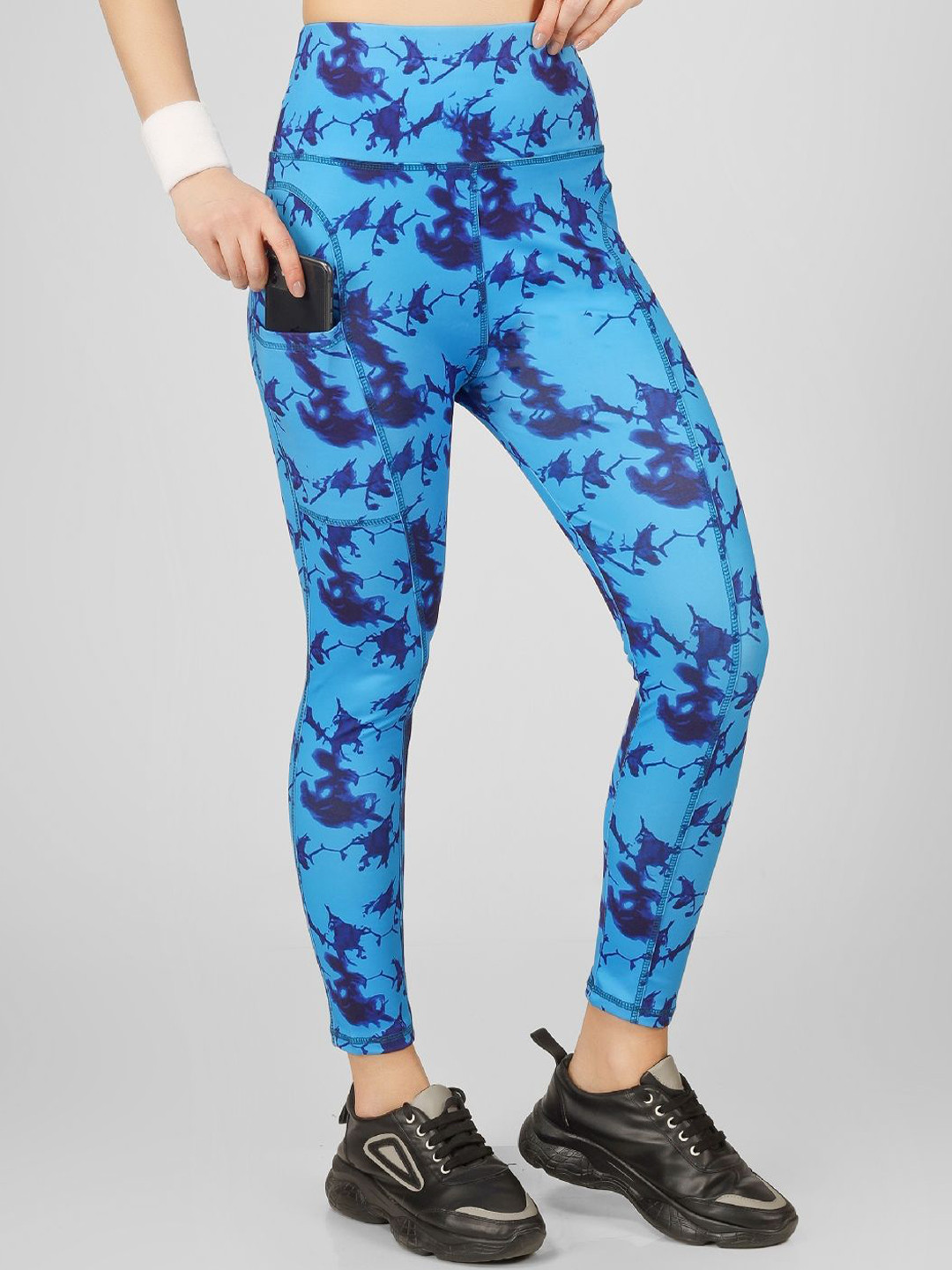 POOJARAN SAREE Printed Full Stretch Dry Fit  Tights