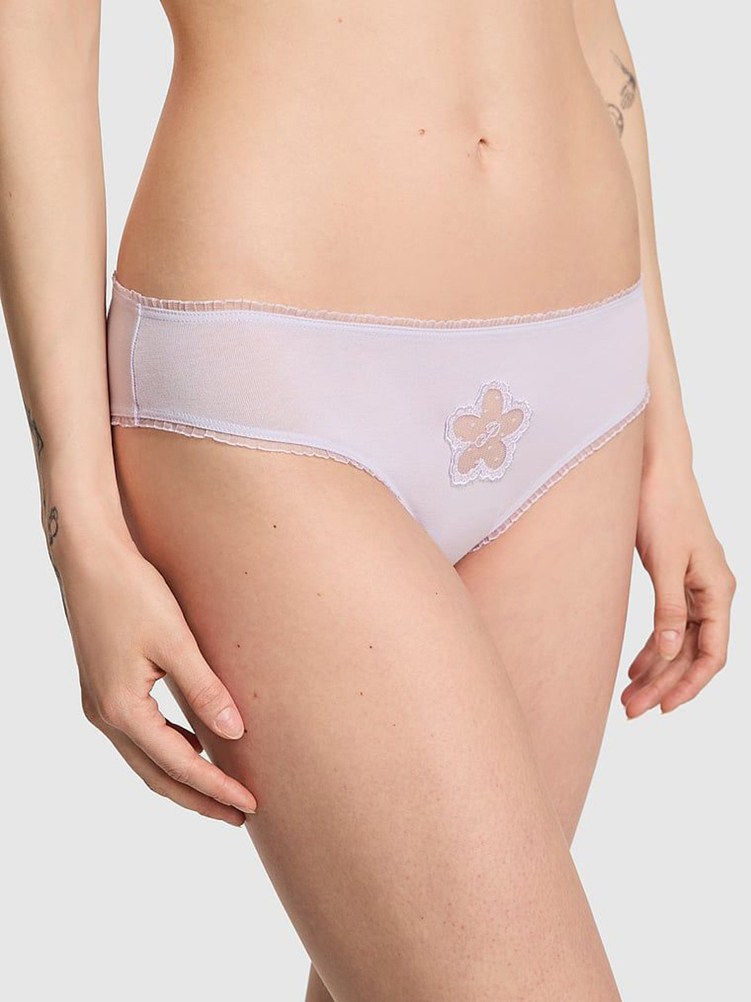 Victoria's Secret Low-Rise Cotton Daisy Patch Cheeky Panty