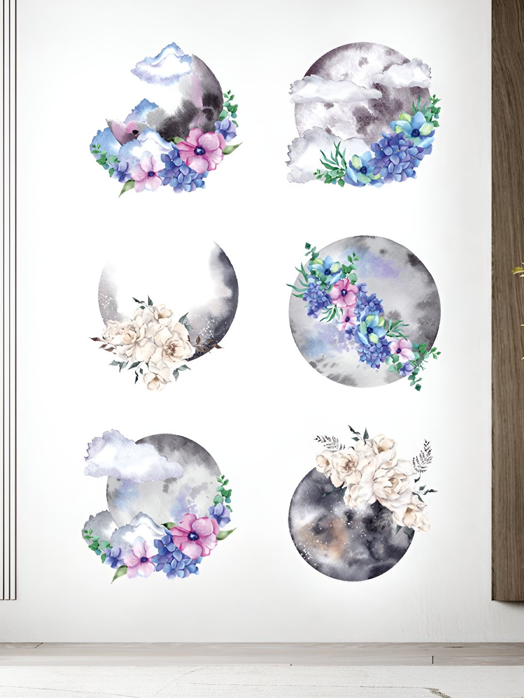 INDIAN ROYALS Purple & White Printed Self-Adhesive & Durable Wall Sticker
