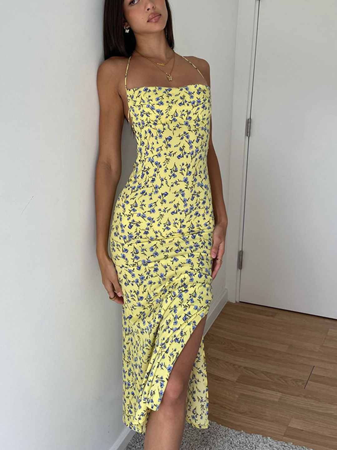 DressBerry Women 1 Floral Print r Sheath Maxi Dress