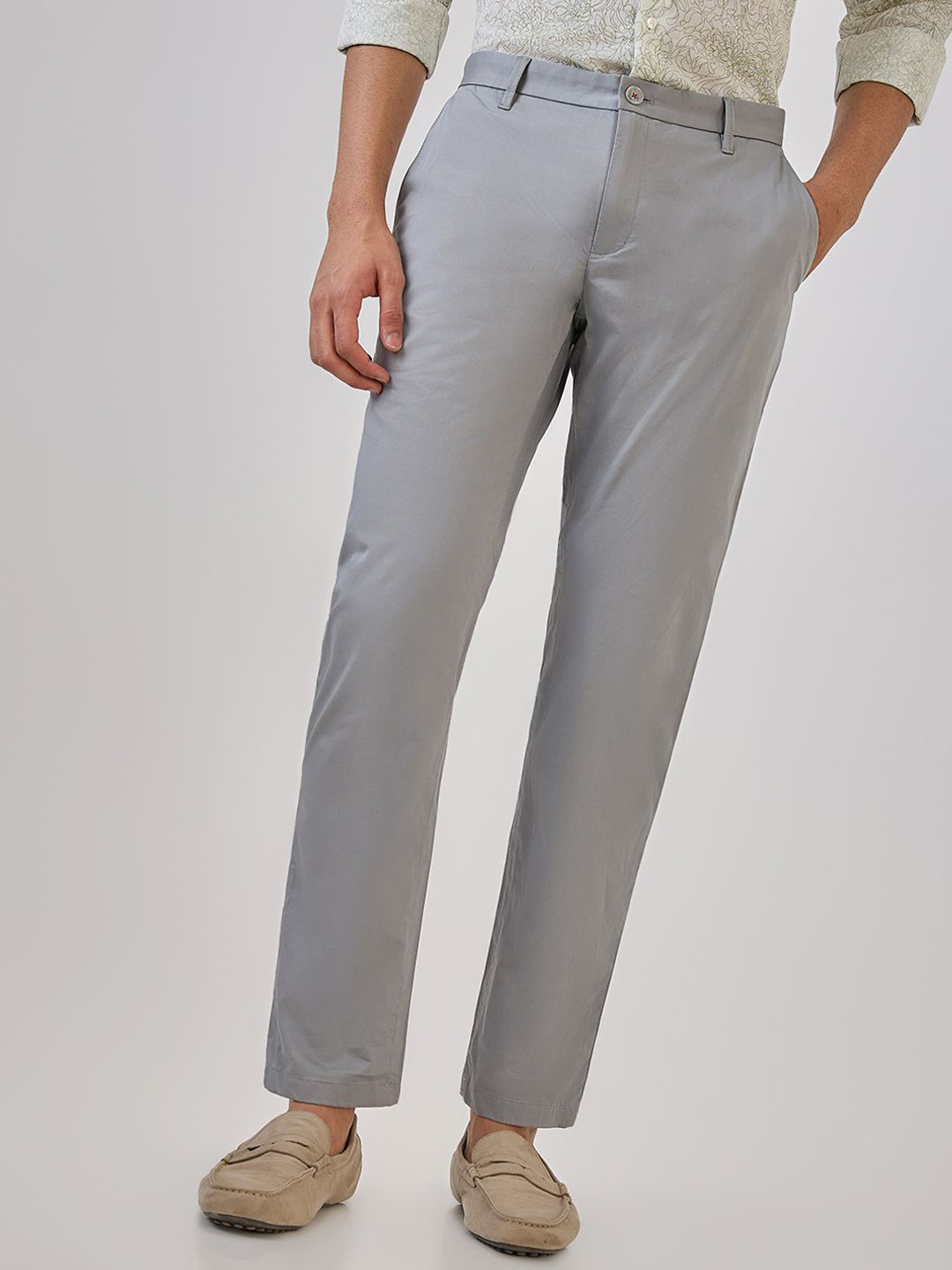 Raymond Men Cotton Slim Fit Pattern Casual Chions