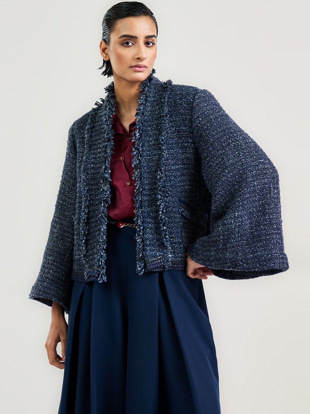OTT Tarun Tahiliani Geometric Printed Tailored Jacket