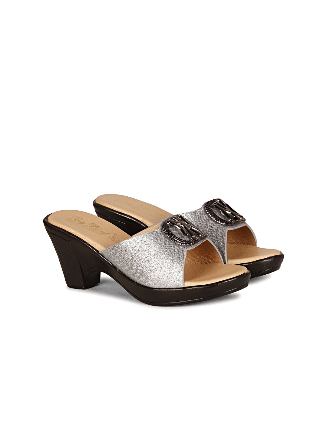 BIG BIRD FOOTWEAR Women Solid Regular Open- Toe Block Heels Sandals