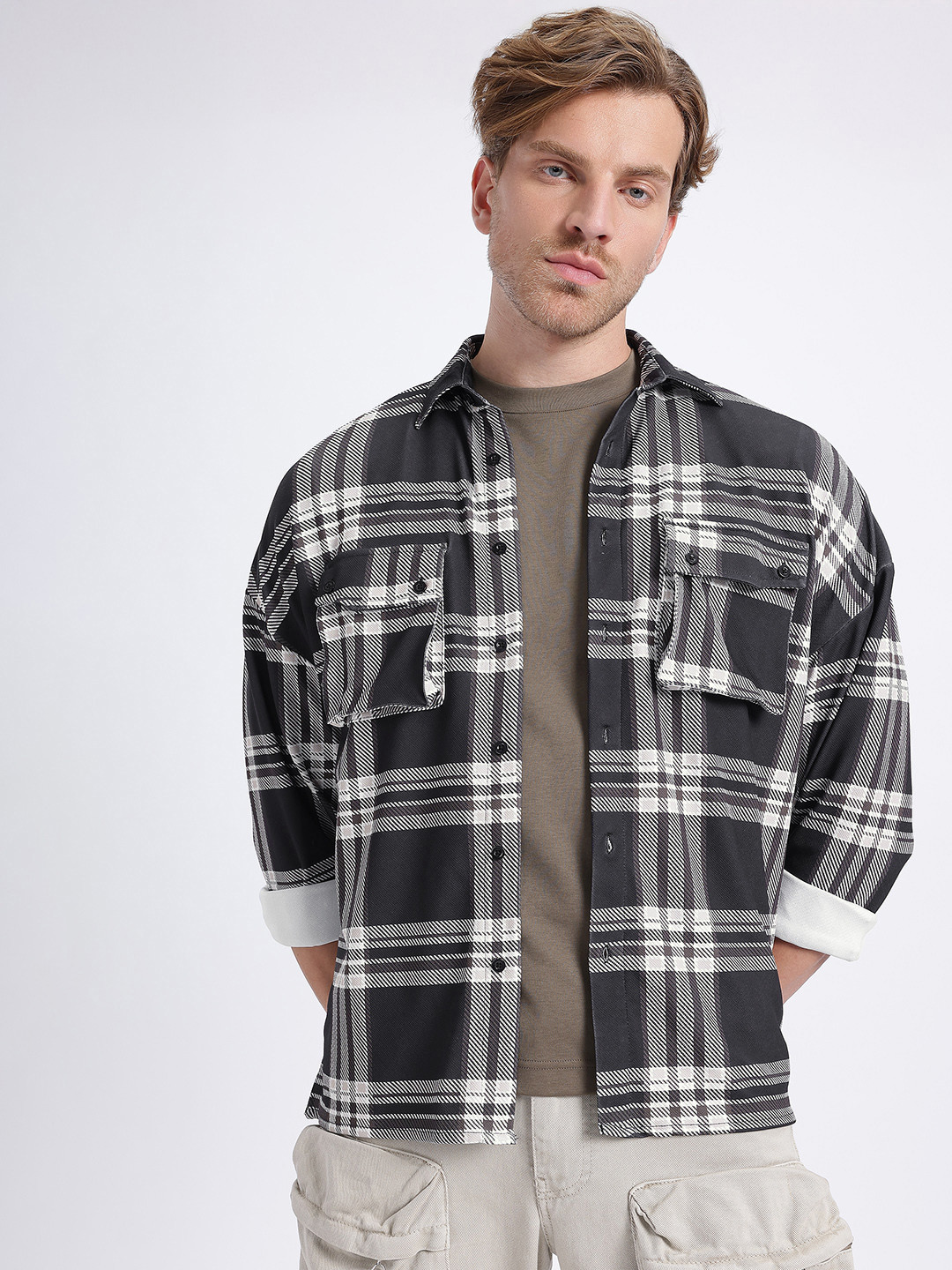 glitchez Checkmate Checked Relaxed Shirt