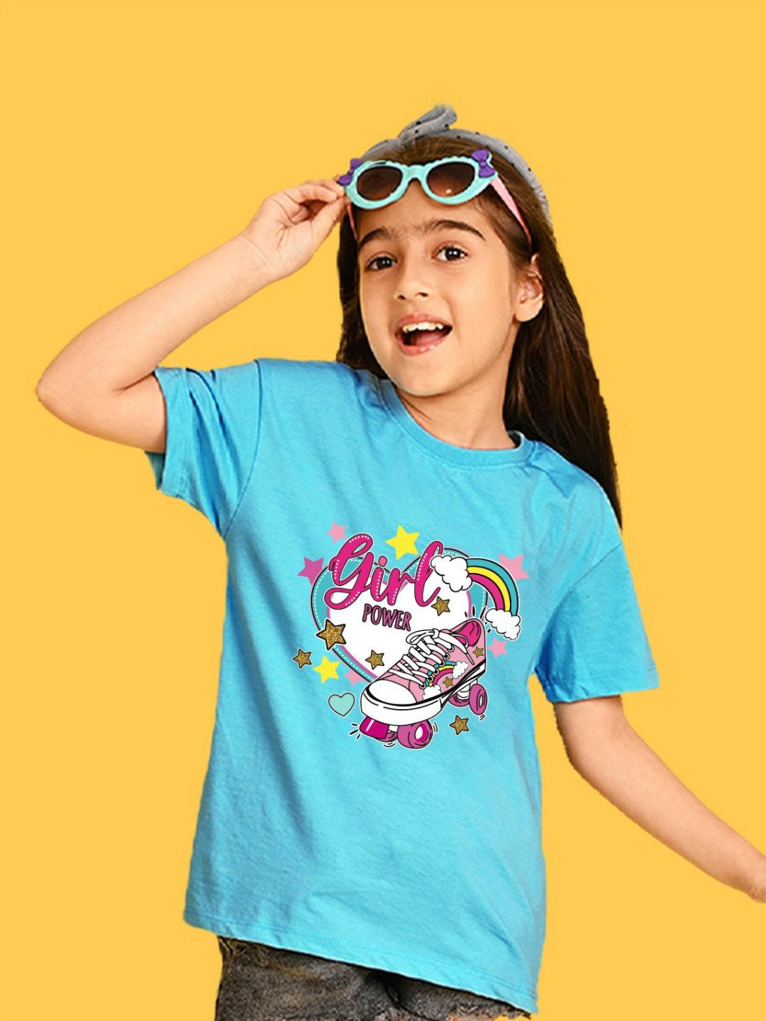 NUSYL Girl Print Oversized T-shirt