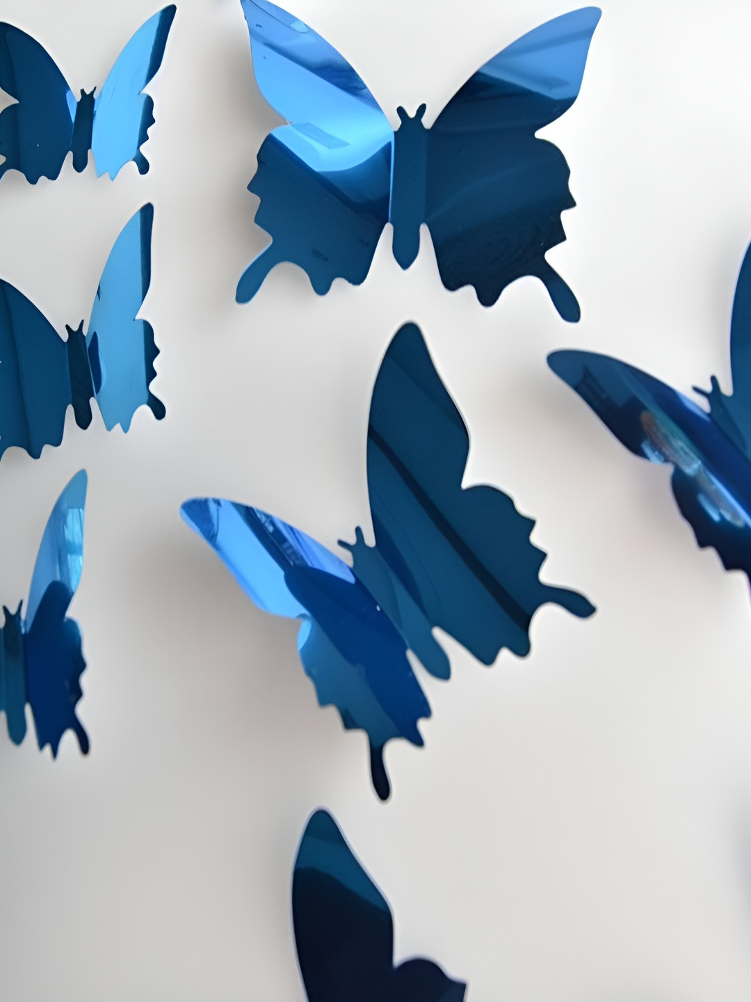 INDIAN ROYALS Blue & Black Butterfly Peel Printed Self-Adhesive & Durable Wall Sticker