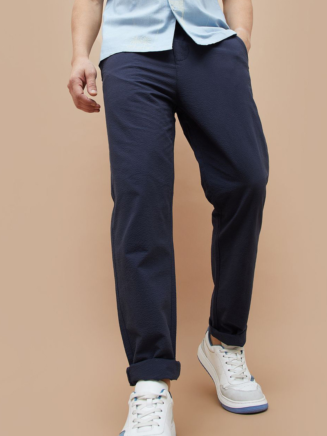 CODE by Lifestyle Men Regular Fit Chinos Trousers