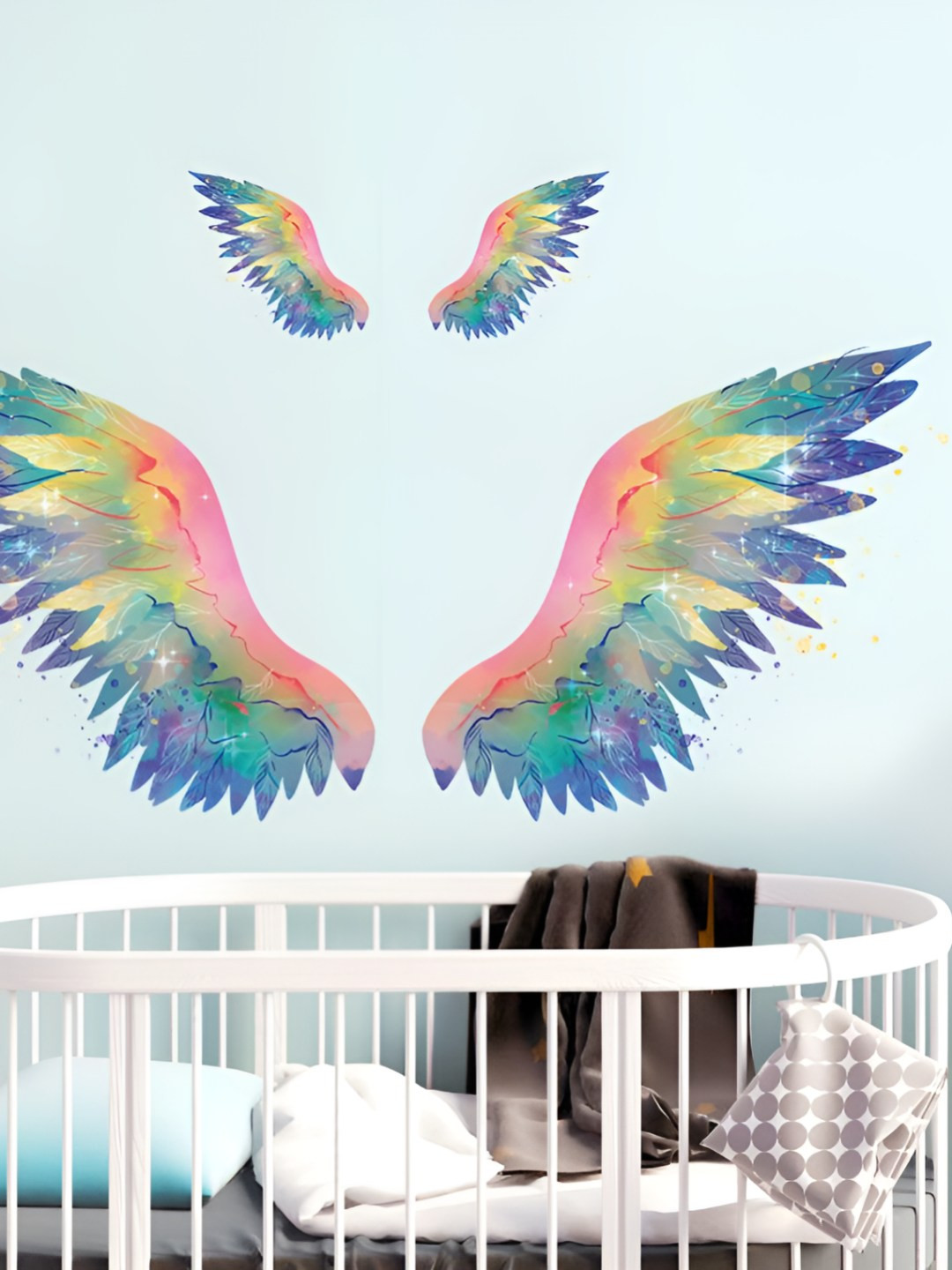 INDIAN ROYALS Blue & Yellow Eagle Design Self Adhesive Wall Sticker