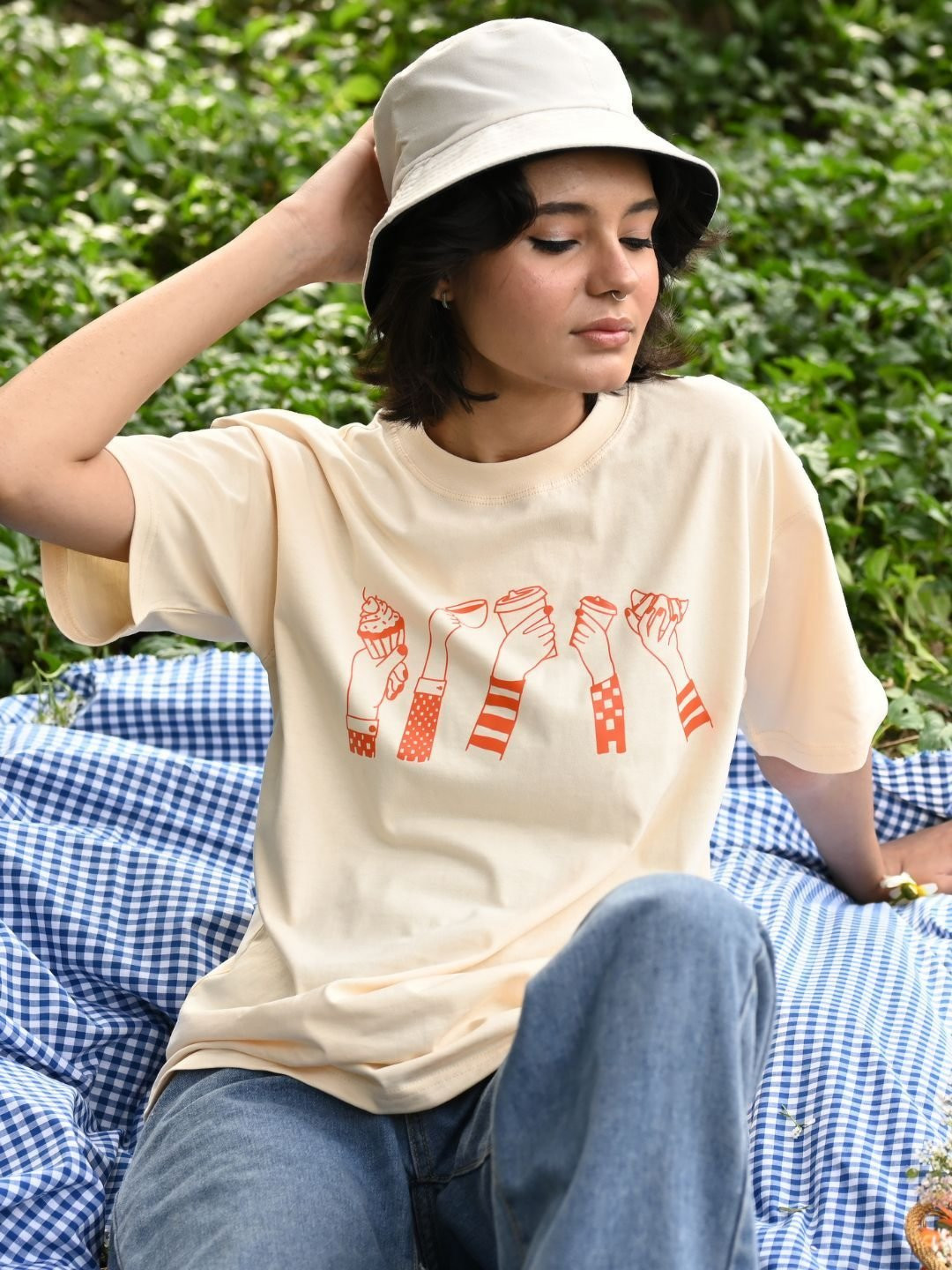 UniBlu Women Printed Bio Finish Applique T-shirt