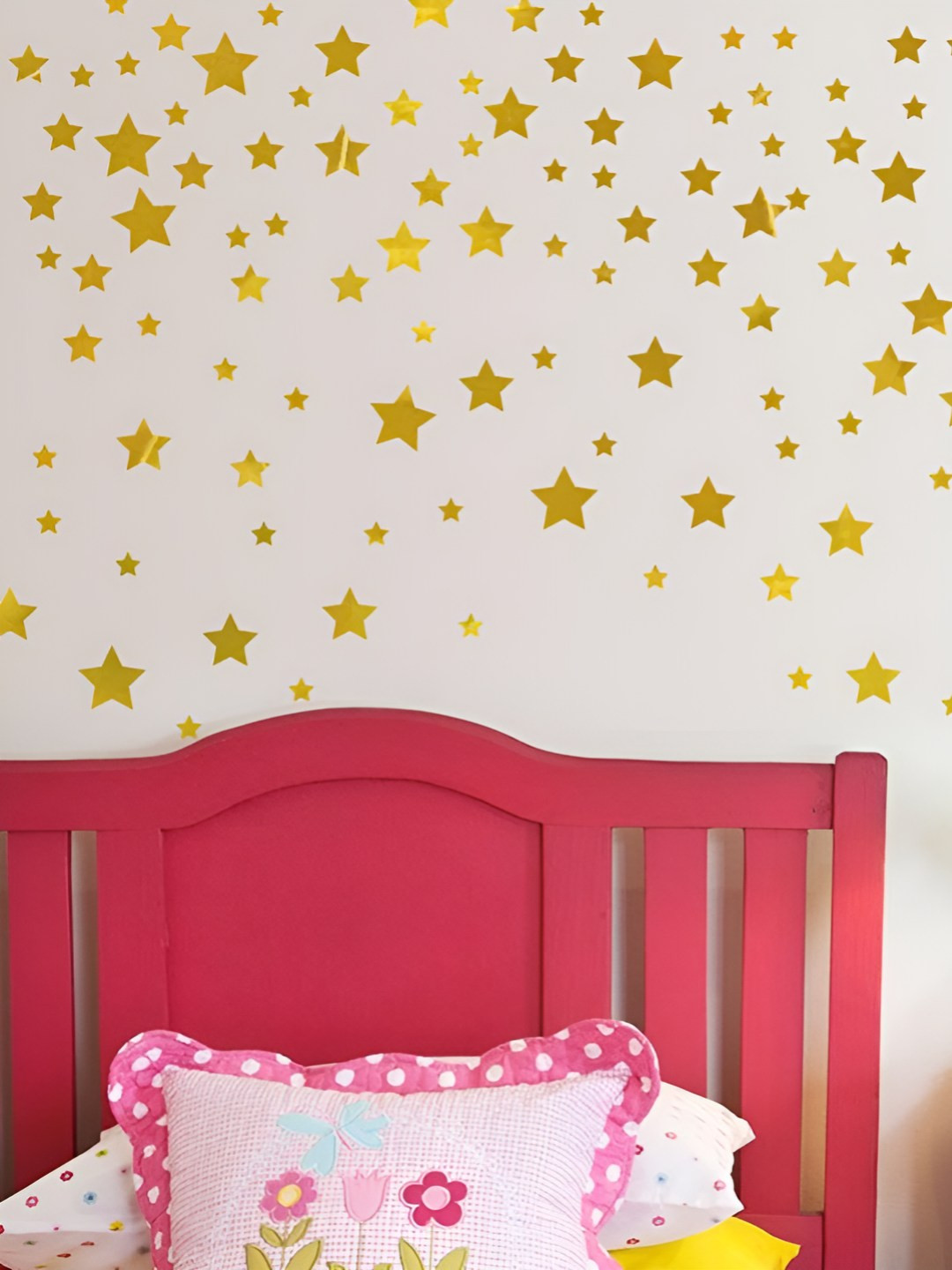 INDIAN ROYALS Gold Star  Printed Self-Adhesive & Durable Wall Sticker