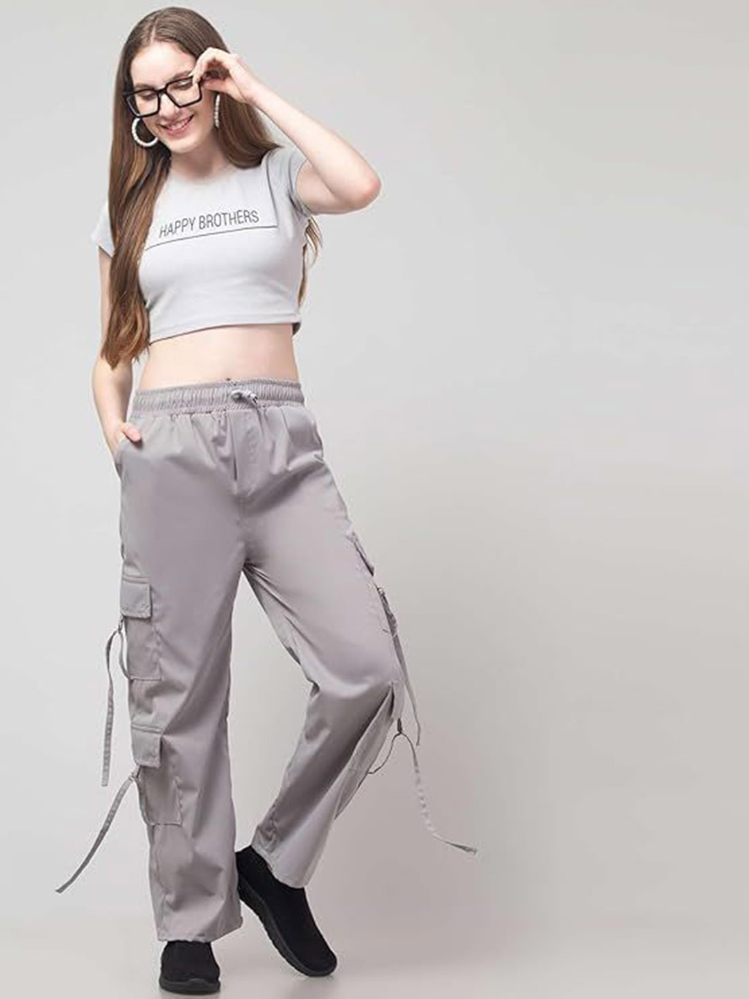 the window shop Unisex Relaxed Loose Fit Cargos Trousers