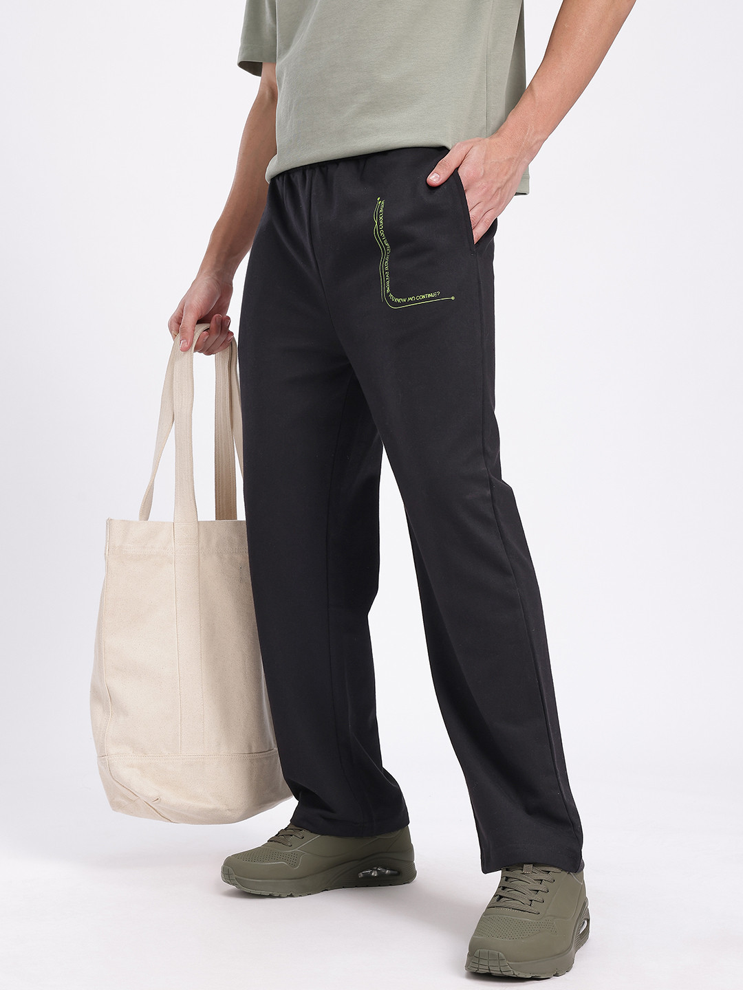 glitchez Print Detail Track Pants