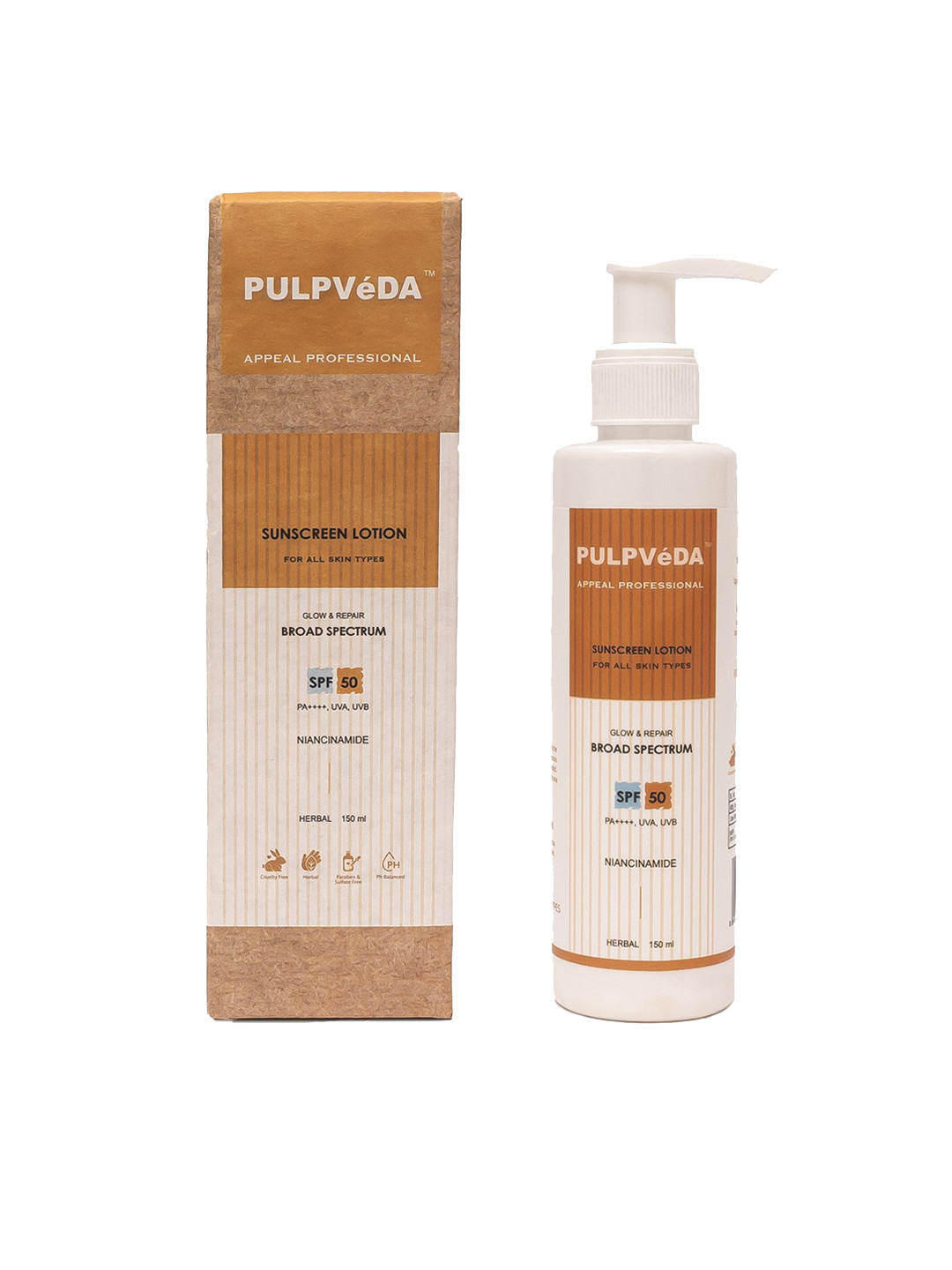 Pulpveda Glow & Repair Sunscreen Lotion SPF 50 With Niacinamide - 150 ml