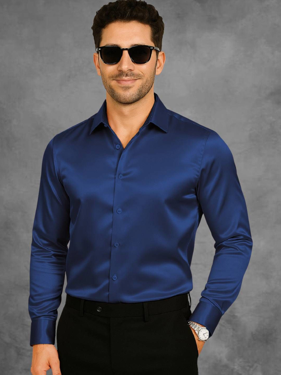 SOLSTICE Men Solid Comfort Fit Casual Shirt