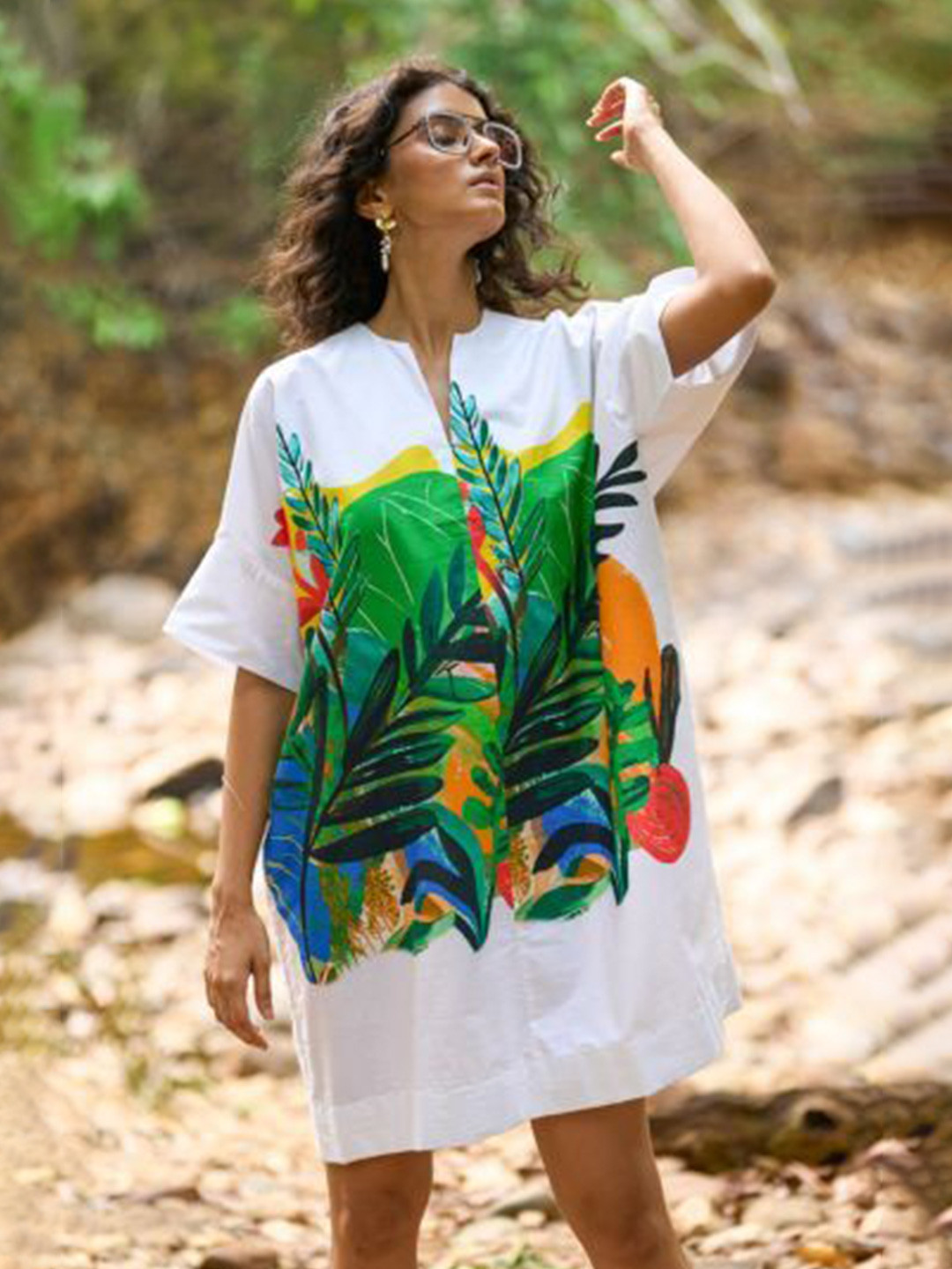 Dash and Dot Women Graphic Print Shirt Dress