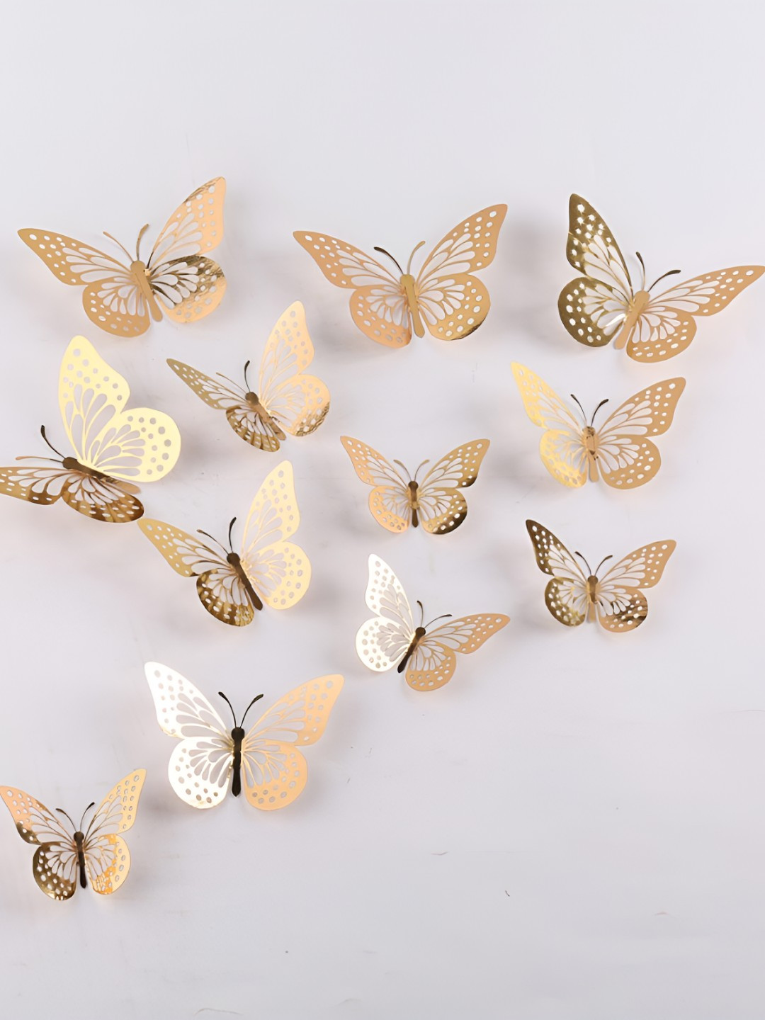 INDIAN ROYALS Yellow Butterfly Self Adhesive Wall Sticker
