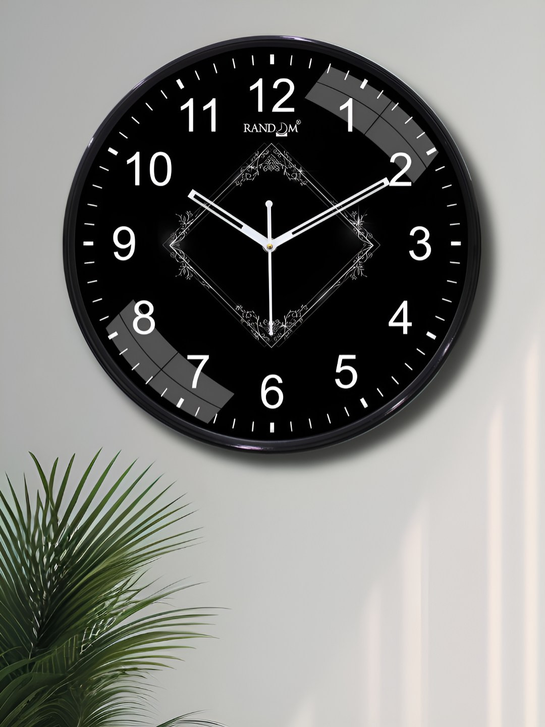 RANDOM Metallic Foil Finish With Sweep Silent Classic 12.75 Inch Wall Clock