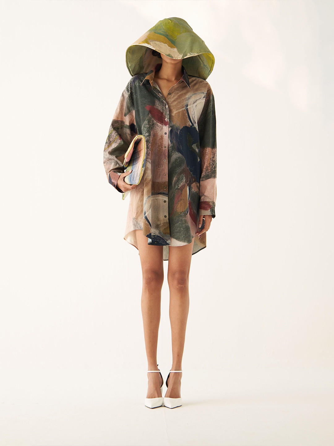 OFRIDA Women Cotton Wallflower Dads Shirt Dress