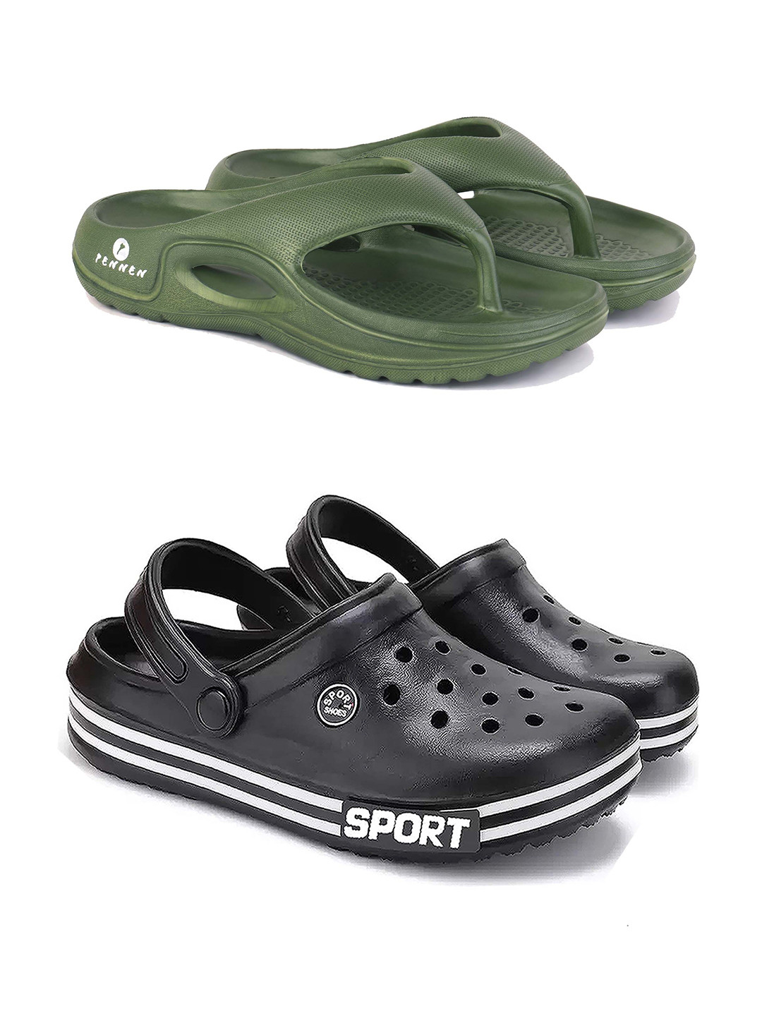 PENNEN Set Of 2 Clogs & Thong Flip-Flops