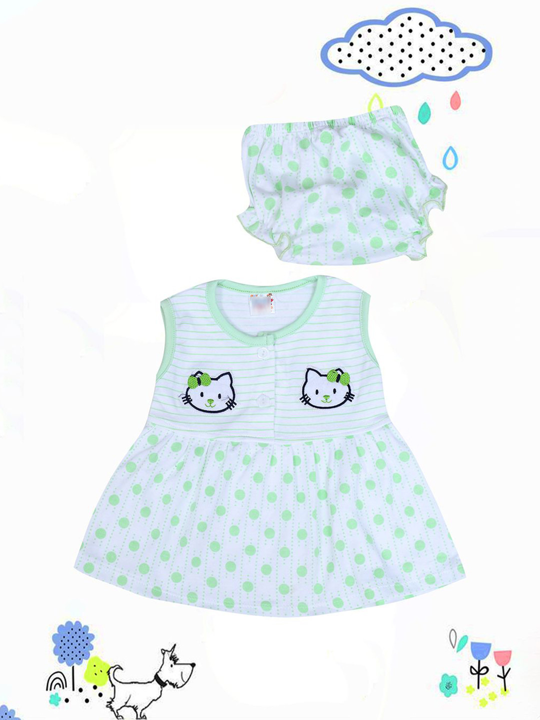 SHAKTI CREATION Polka Dot Print A-Line Sleeveless Dress
