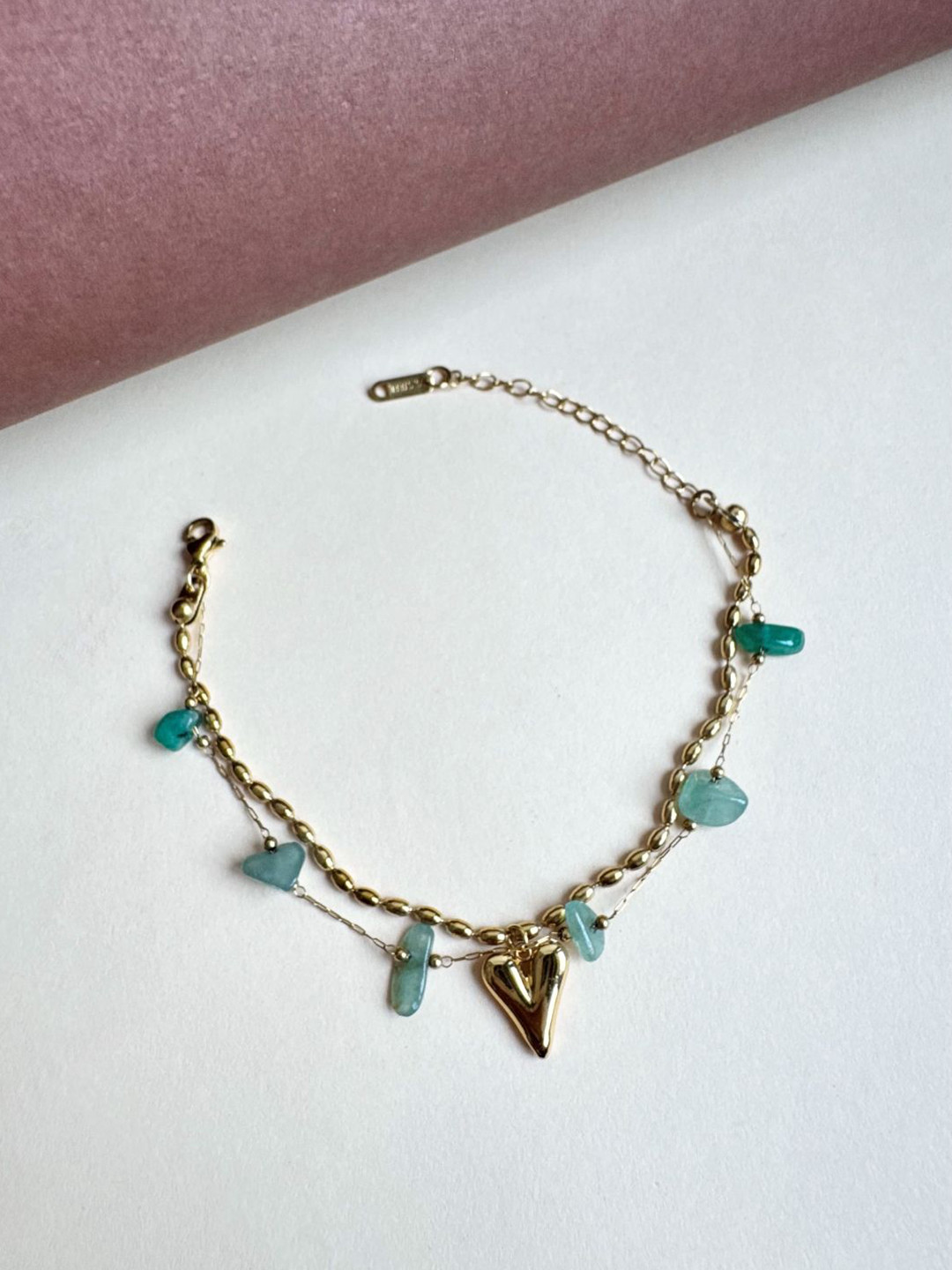 The Jewellery Tale Gold-Plated Crystal Studded Multistrand Bracelet