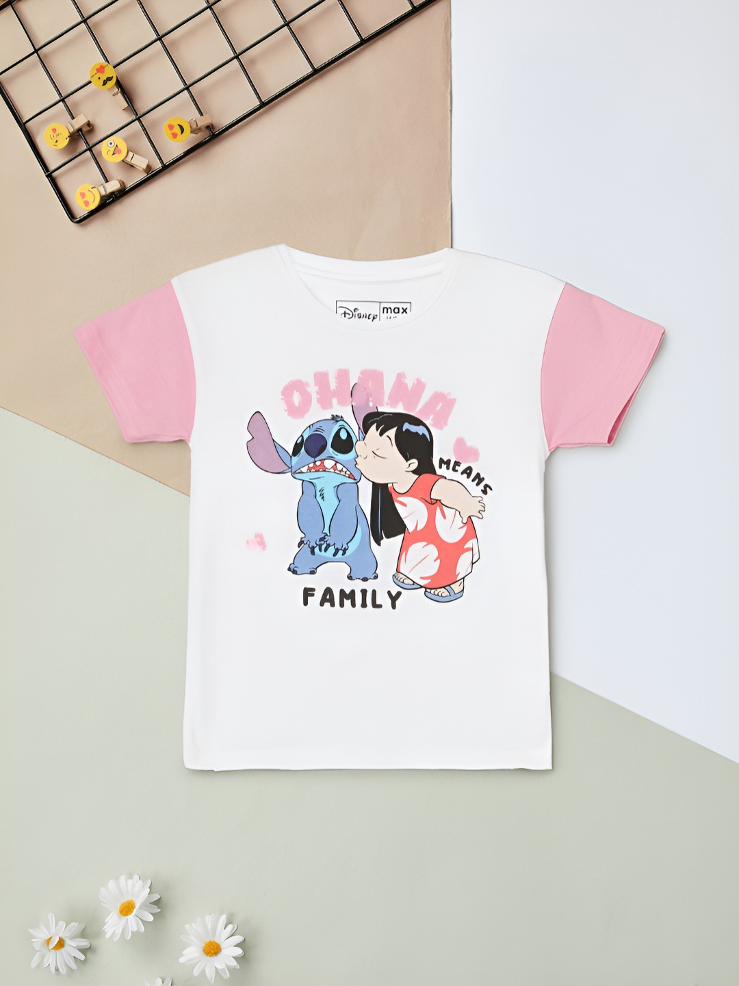 max Girls Humour And Comic Printed Round Neck Pure Cotton T-Shirt