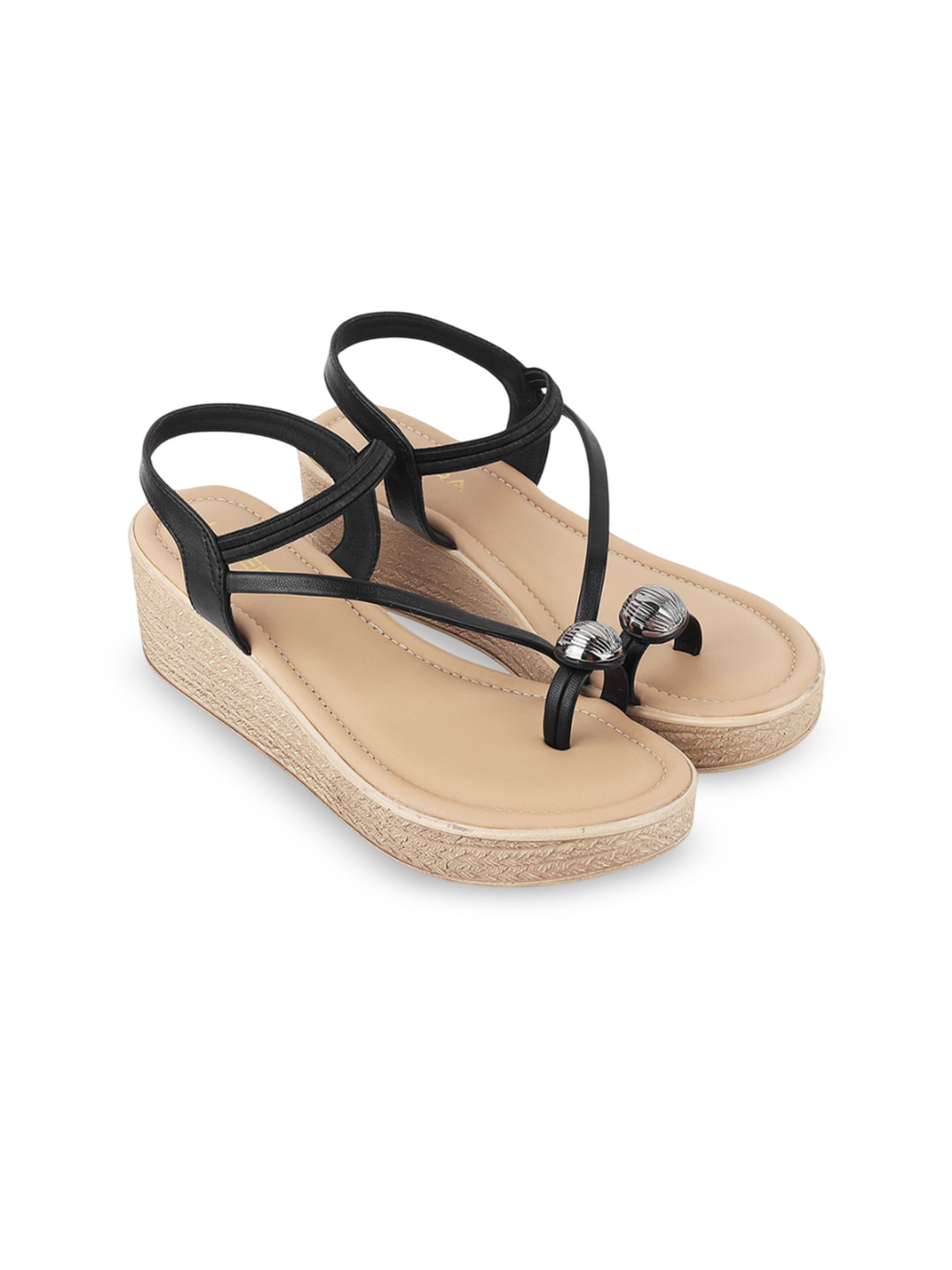 Lazera Womens Ankle Loop Wedge Sandals