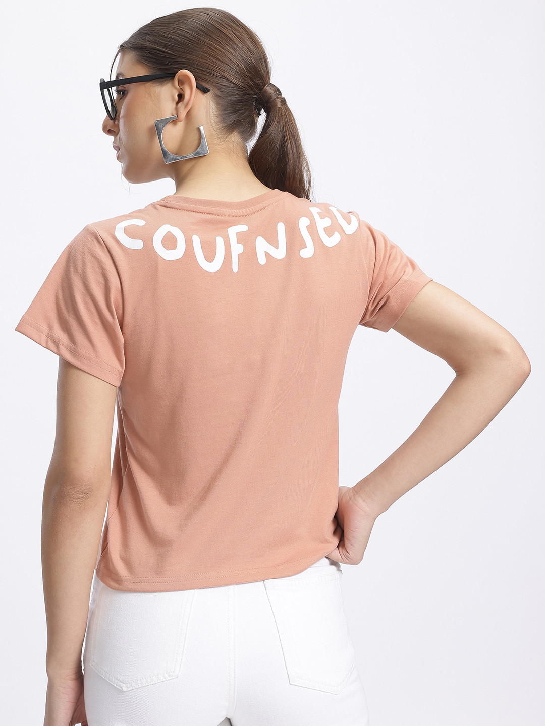 glitchez Back Print T-shirt