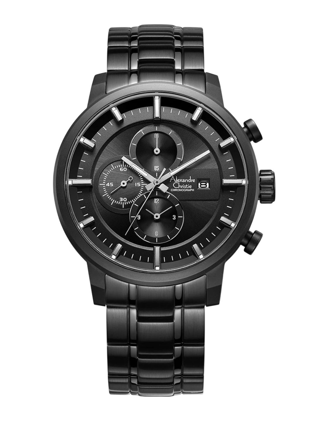 Alexandre Christie Men Skeleton Dial & Reset Time Analogue Watch 6323MCBIPBA