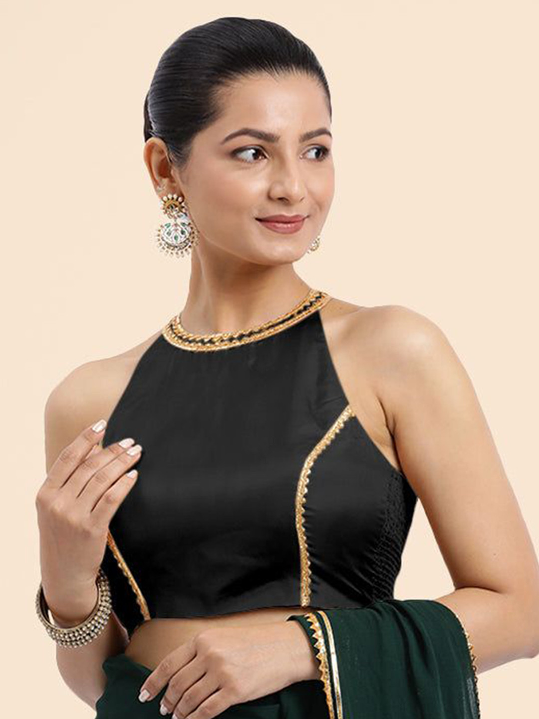Avni Zubeida Sleeveless Pure Cotton Flexi-Fit Saree Blouse