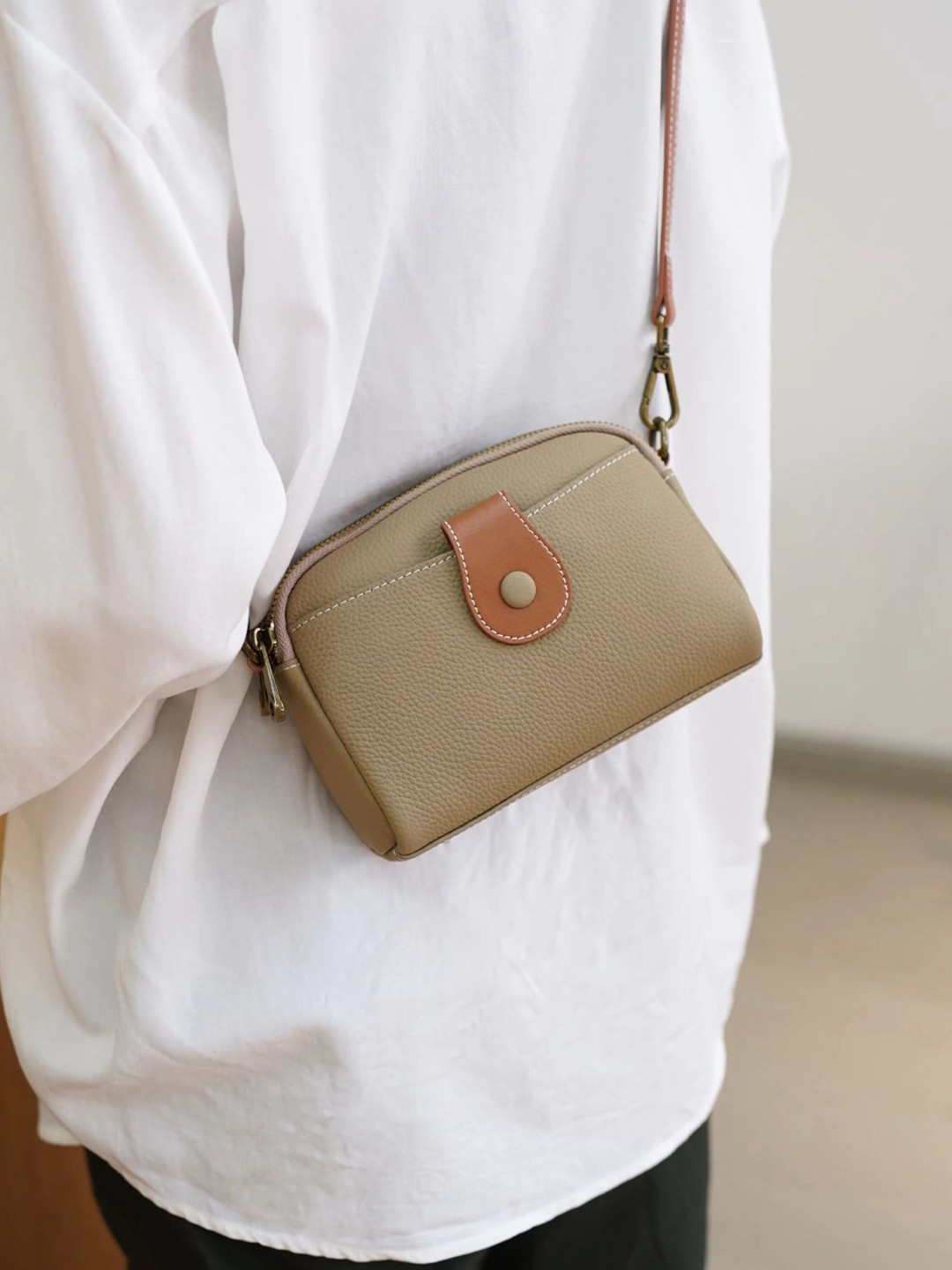 ITALISH Embellished Leather Structured Sling Bag
