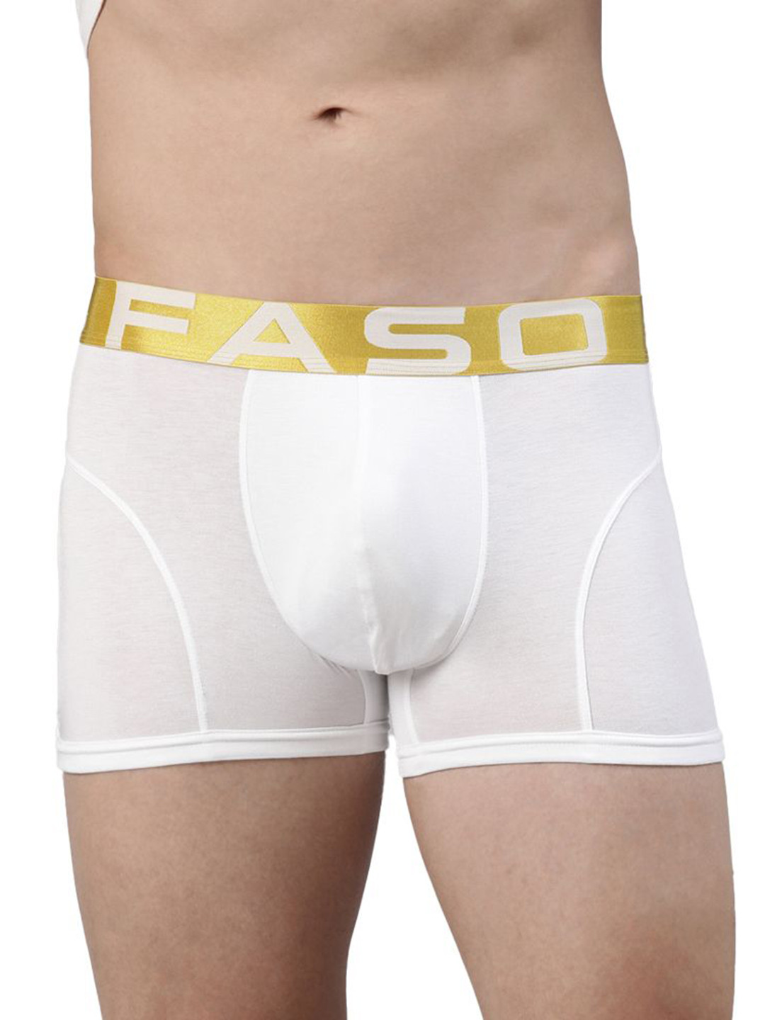FASO Outer Elasticated Short Trunk FA3019-White_S
