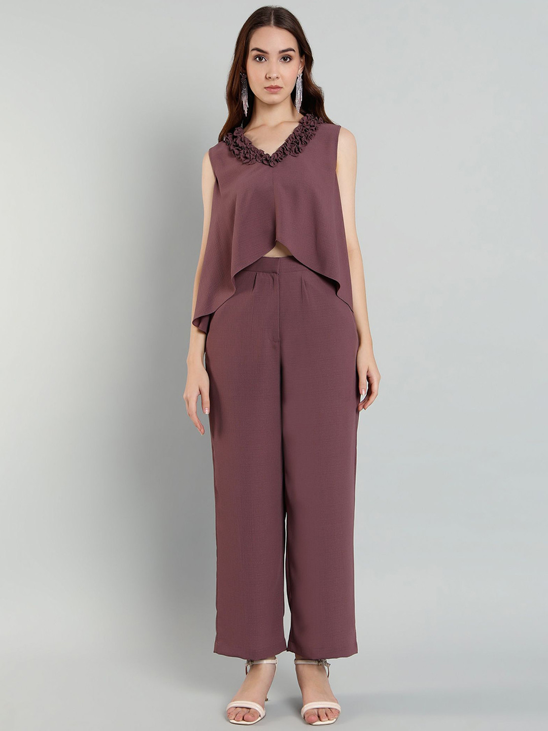MISH X V Neck Top With Trousers Co-Ords