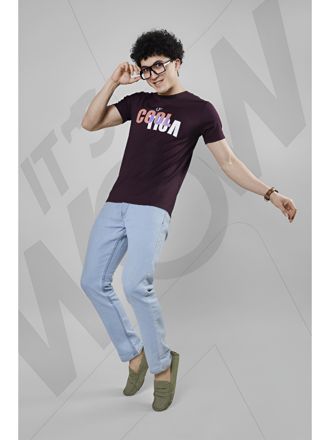 3BROS Summer Tees Men Typography Printed T-shirt