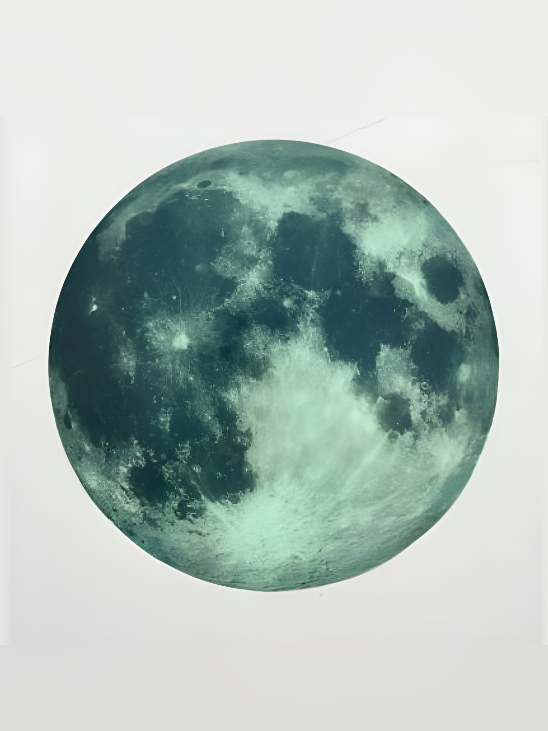 INDIAN ROYALS Green & Sea Green Moon Printed Self-Adhesive & Durable Wall Sticker