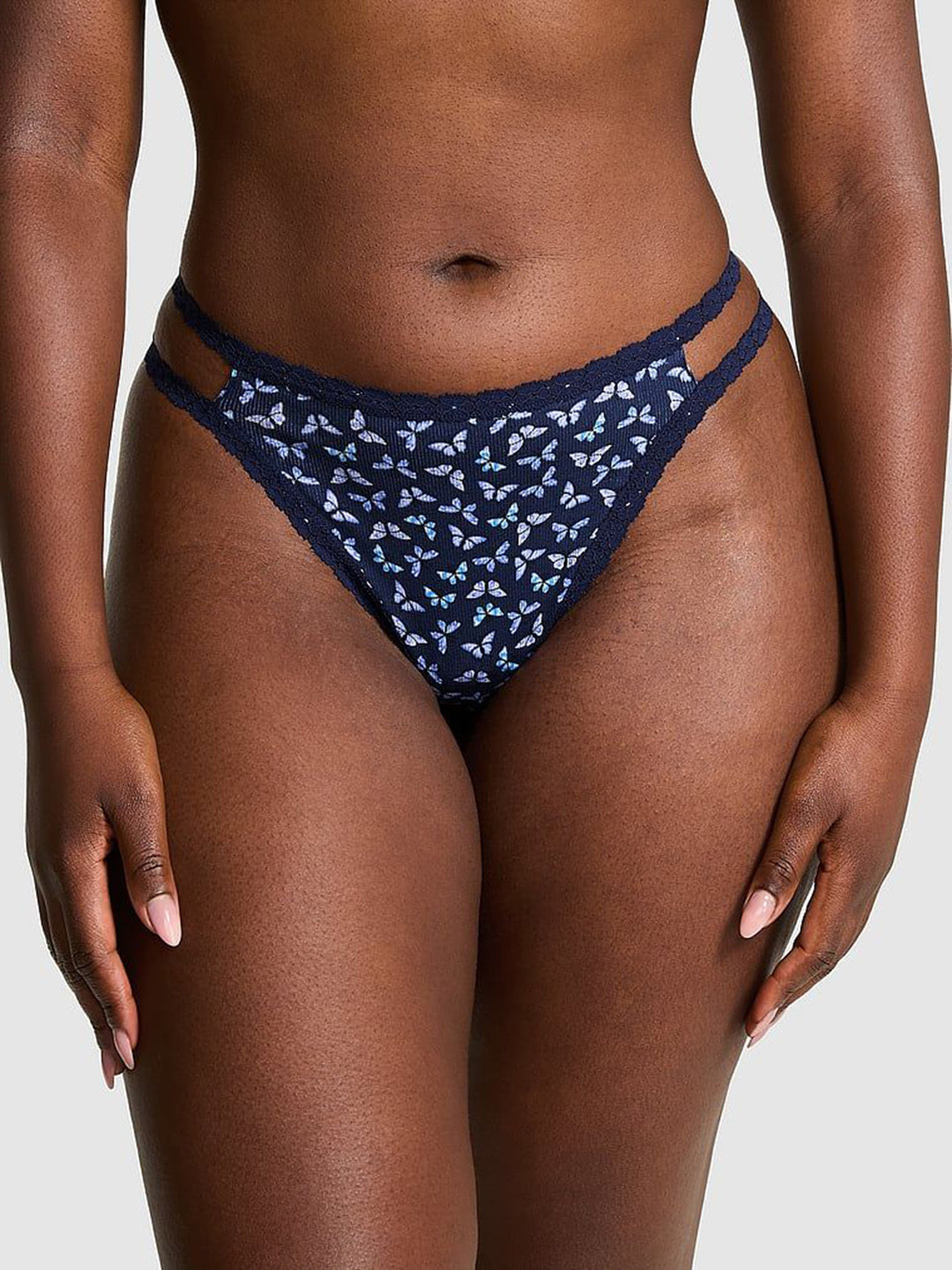 Victoria's Secret PINK Printed Wink Strappy Low-Rise Thong Briefs 1125181874KZ