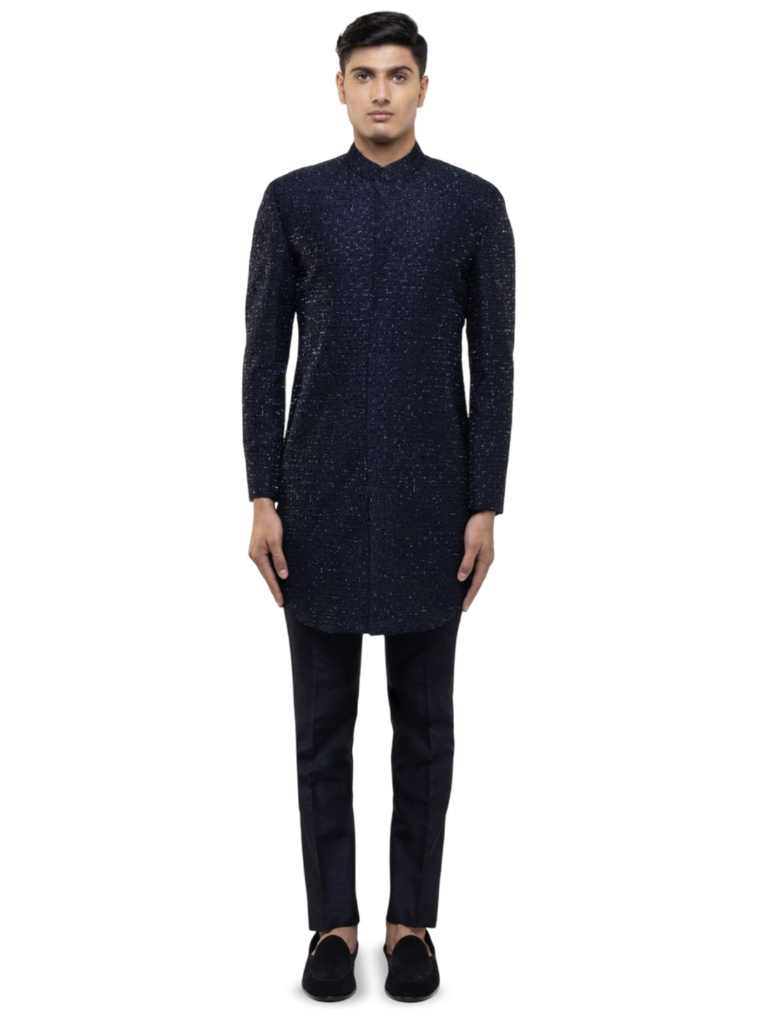 SDS By Kushal Shah Abstract French Knot Embroidered Sherwani Set