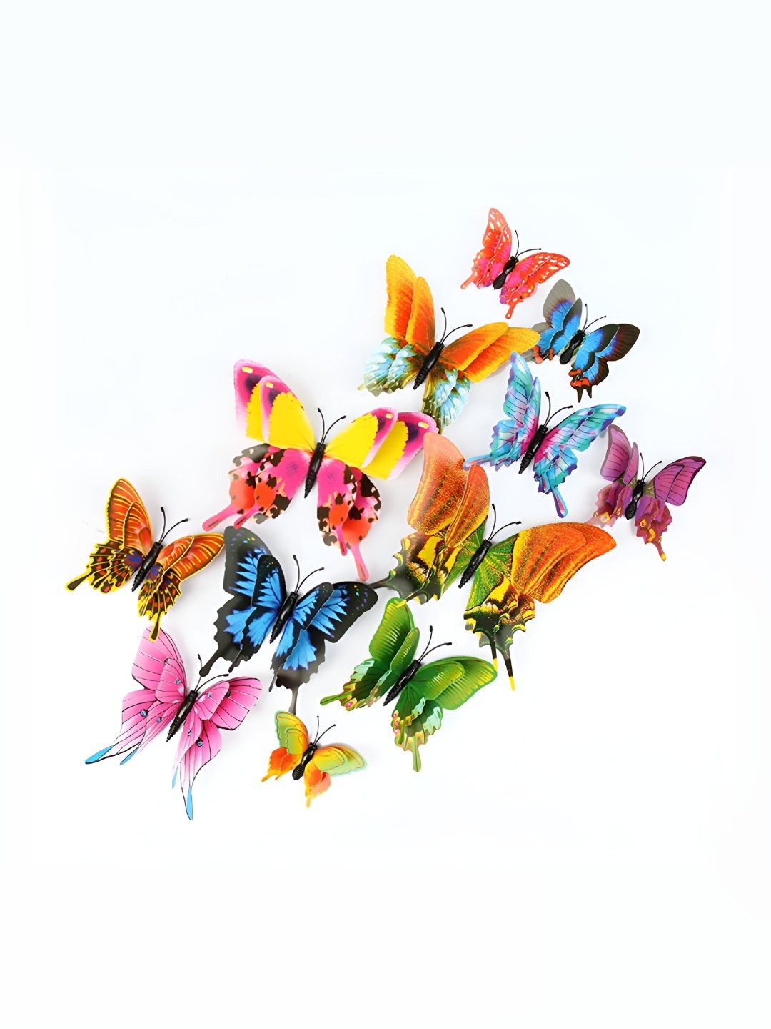 INDIAN ROYALS  Blue & Red 3D Butterfly Self Adhesive Wall Sticker