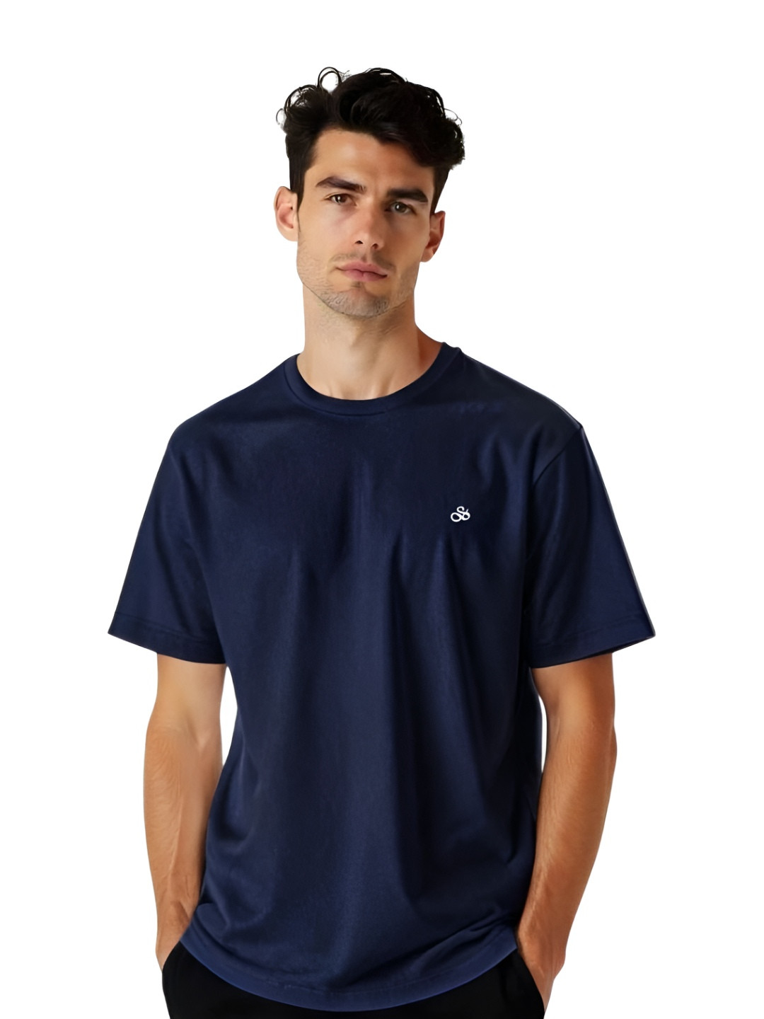 SUN 'N' SUMMER Men Solid Round Neck T-shirt