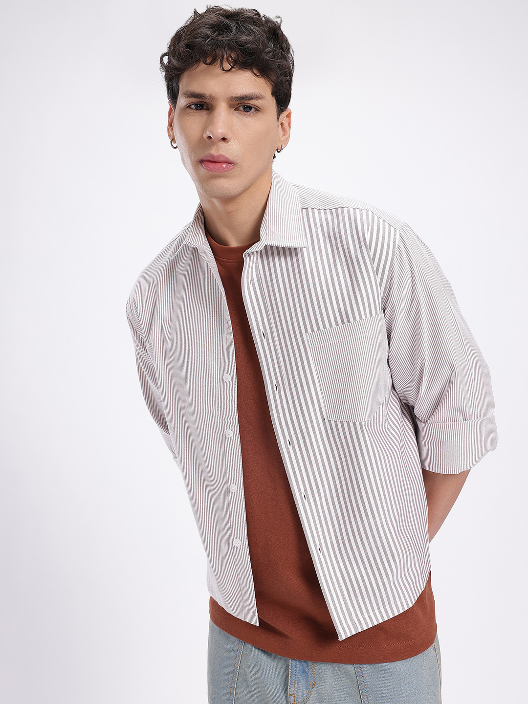 glitchez Threads Striped Regular Fit Shirt