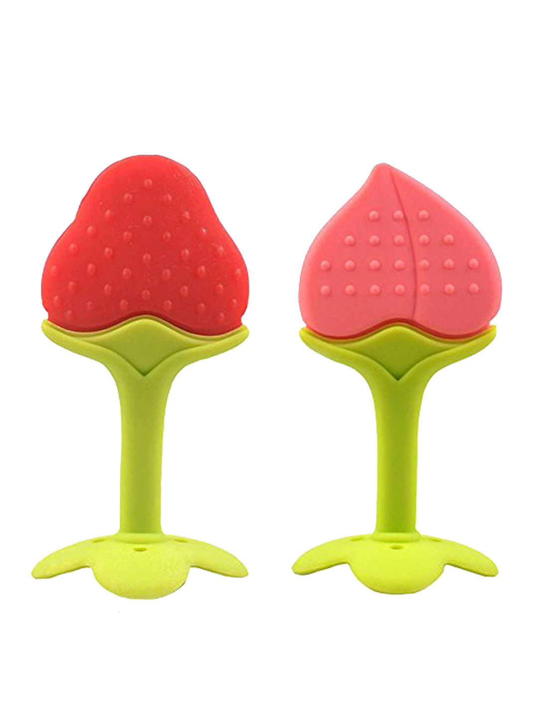 NeonateCare Kids 2Pcs Peach & Strawberry Shape Teether